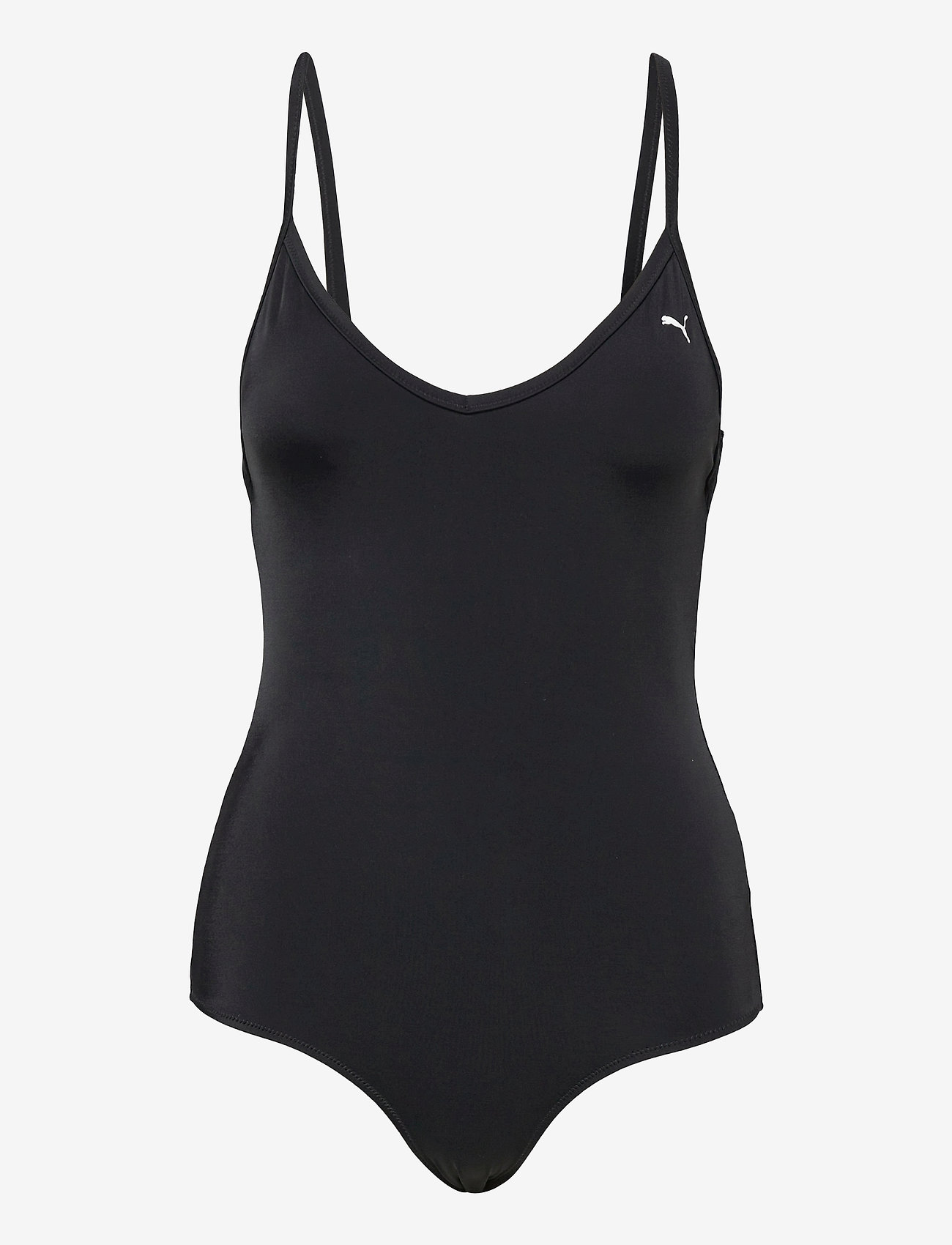 Puma Swim - PUMA SWIM WOMEN VNECK PADDED SWIMSUIT 1P - sportsbadetøj - black - 1