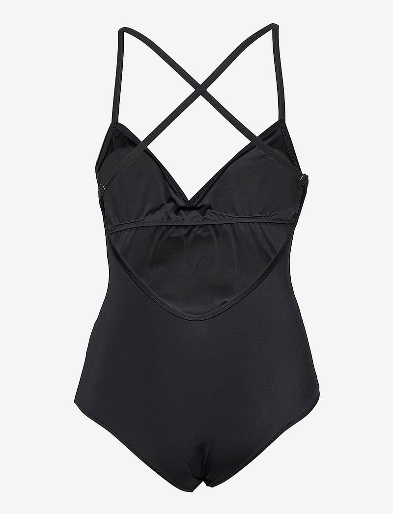 Puma Swim - PUMA SWIM WOMEN VNECK PADDED SWIMSUIT 1P - sportsbadetøj - black - 2