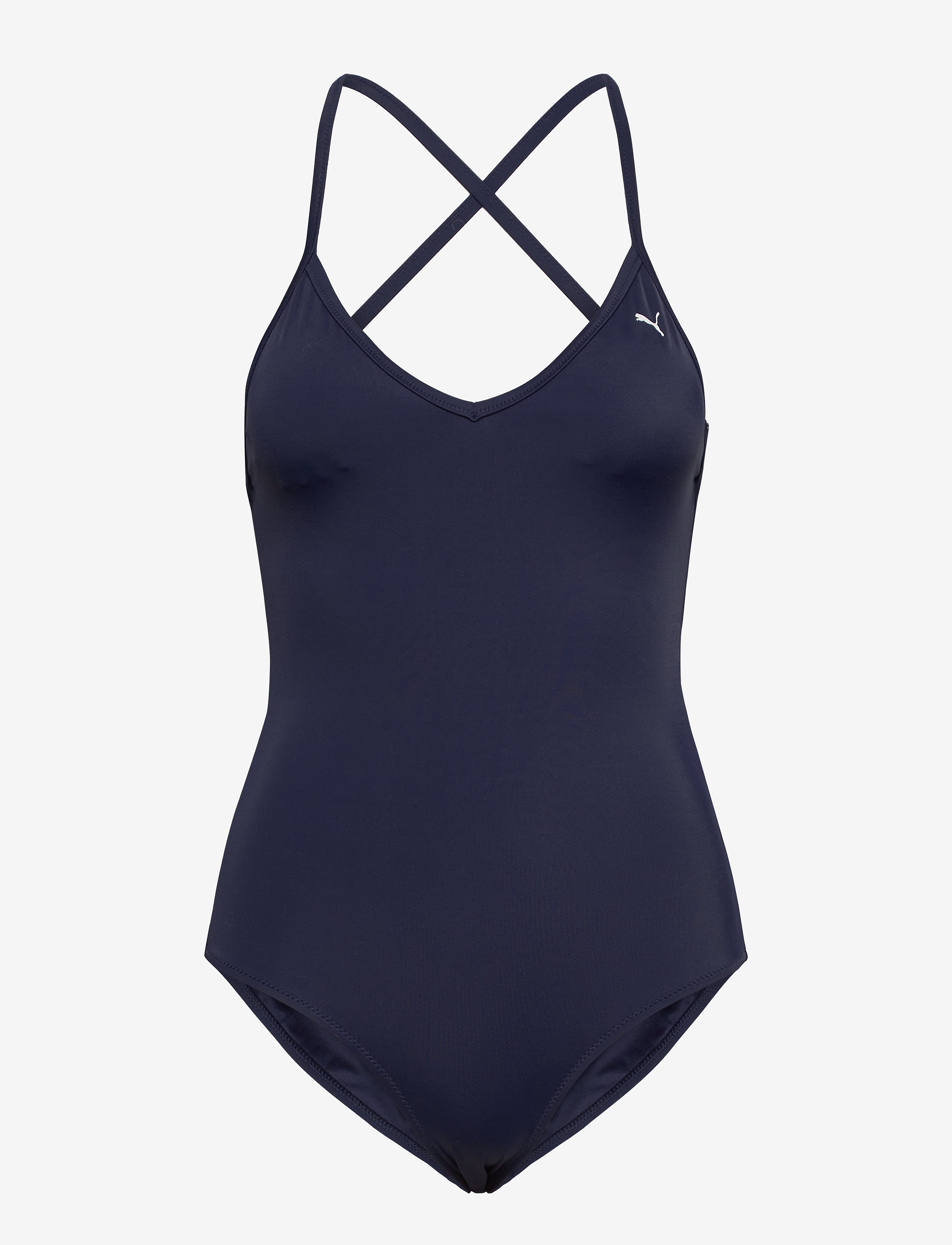 PUMA SWIM Puma Swim Damen Vneck Gefüttert Badeanzug 1P Navy - L - Damen