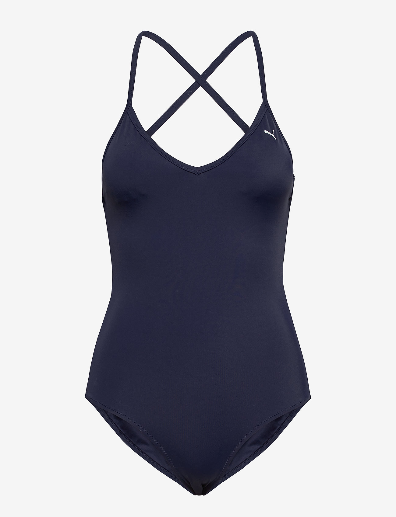Puma Swim - PUMA SWIM WOMEN VNECK PADDED SWIMSUIT 1P - sportsbadetøj - navy - 1