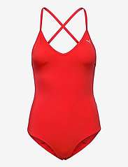 Puma Swim - PUMA SWIM WOMEN V-NECK CROSSBACK SW - sports swimwear - red - 1