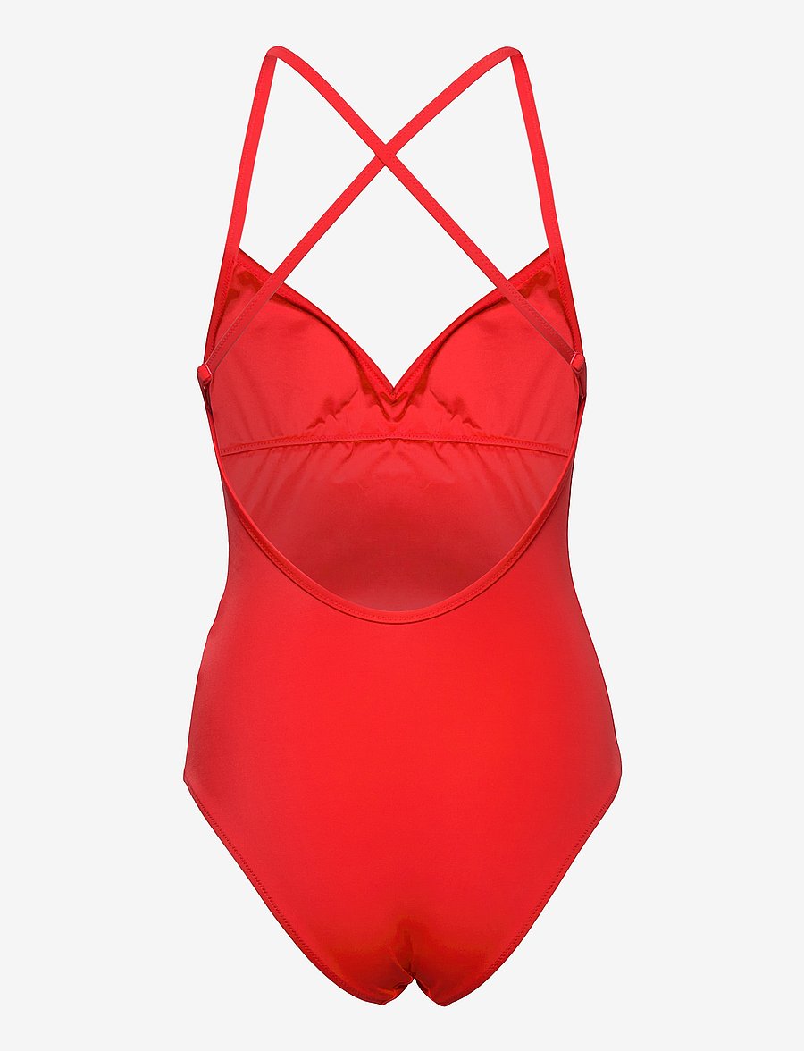 Puma Swim - PUMA SWIM WOMEN VNECK PADDED SWIMSUIT 1P - maillots 1 pièce - red - 2