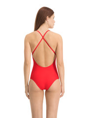 Puma Swim - PUMA SWIM WOMEN V-NECK CROSSBACK SW - swimsuits - red - 3