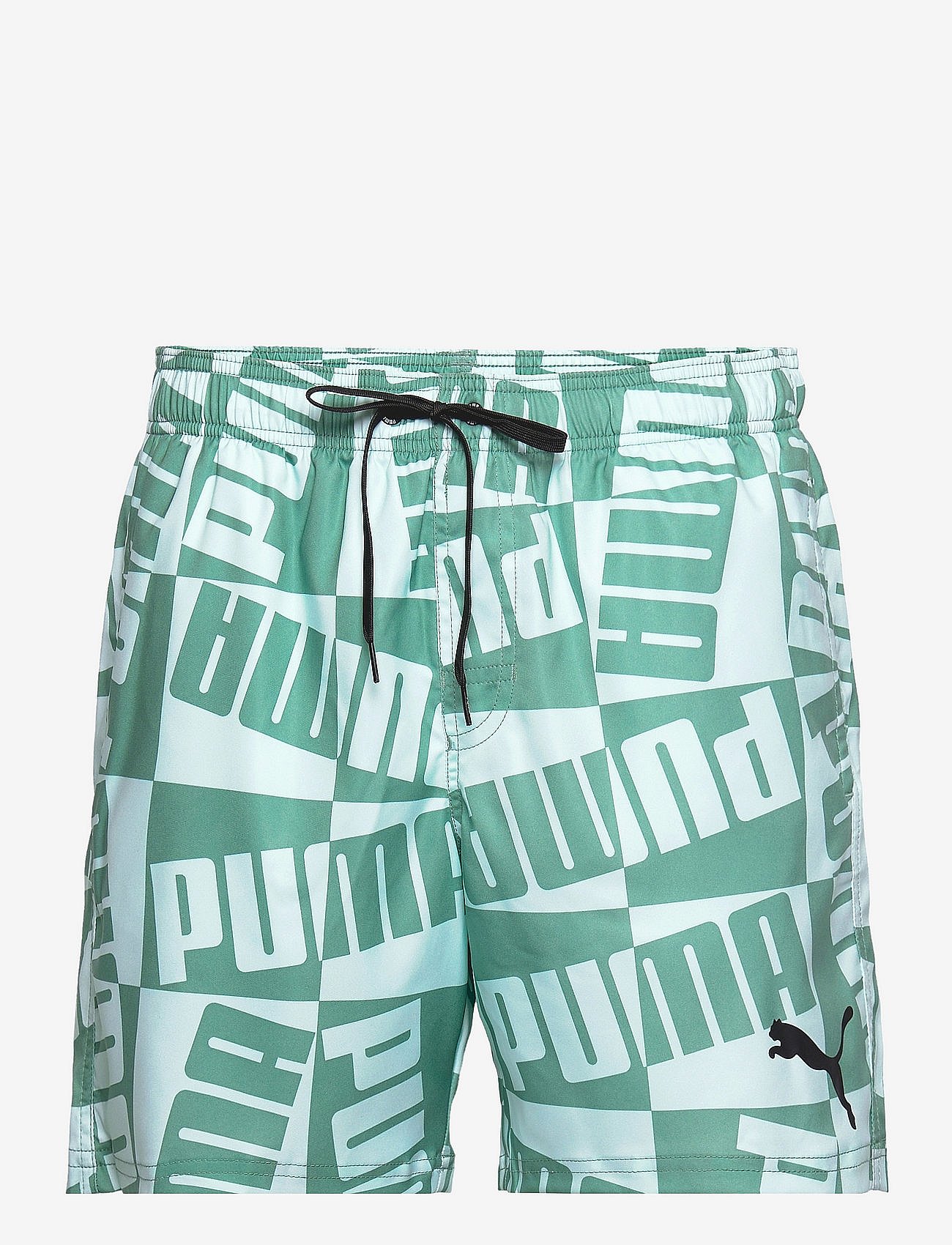 PUMA SWIM MEN BLOCK LOGO MID SHORTS - MINERAL BLUE COMBO