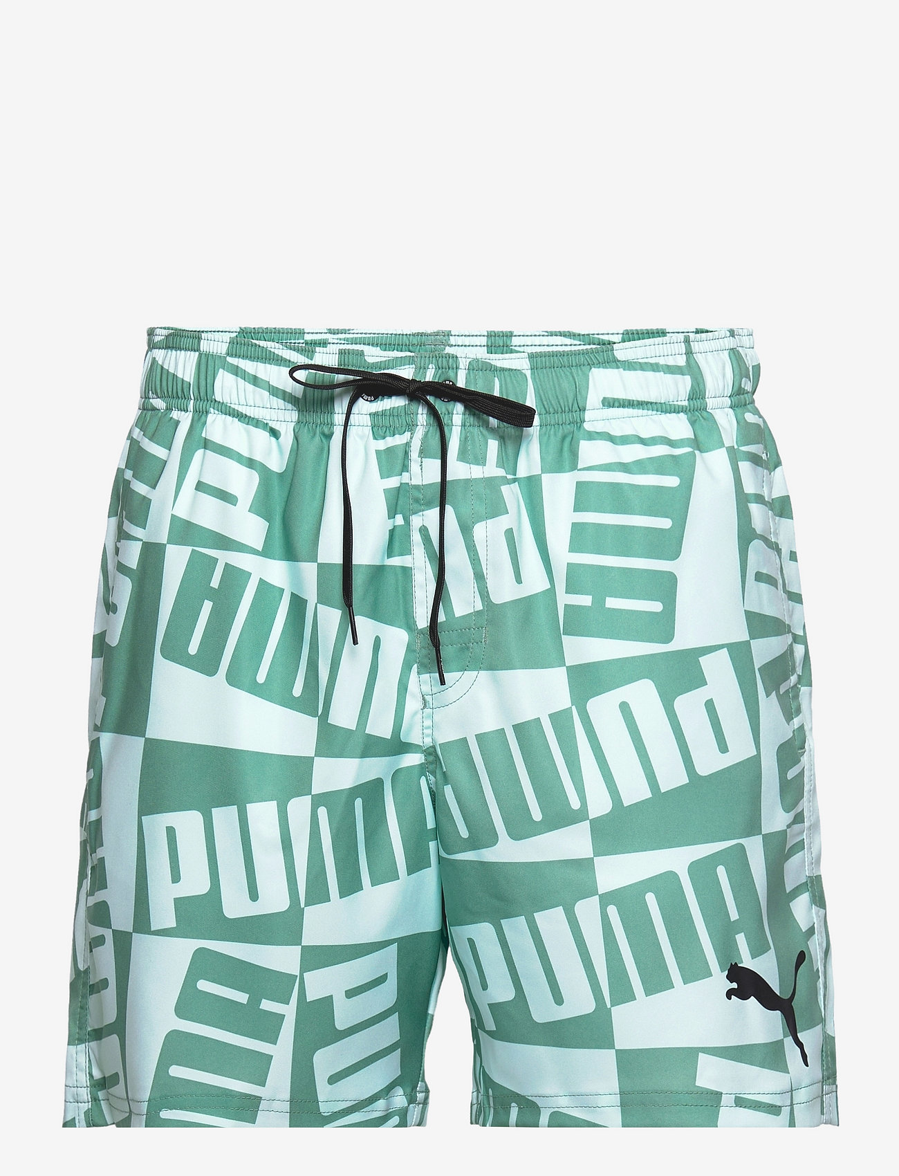 Puma Swim - PUMA SWIM MEN BLOCK LOGO MID SHORTS - mineral blue combo - 0