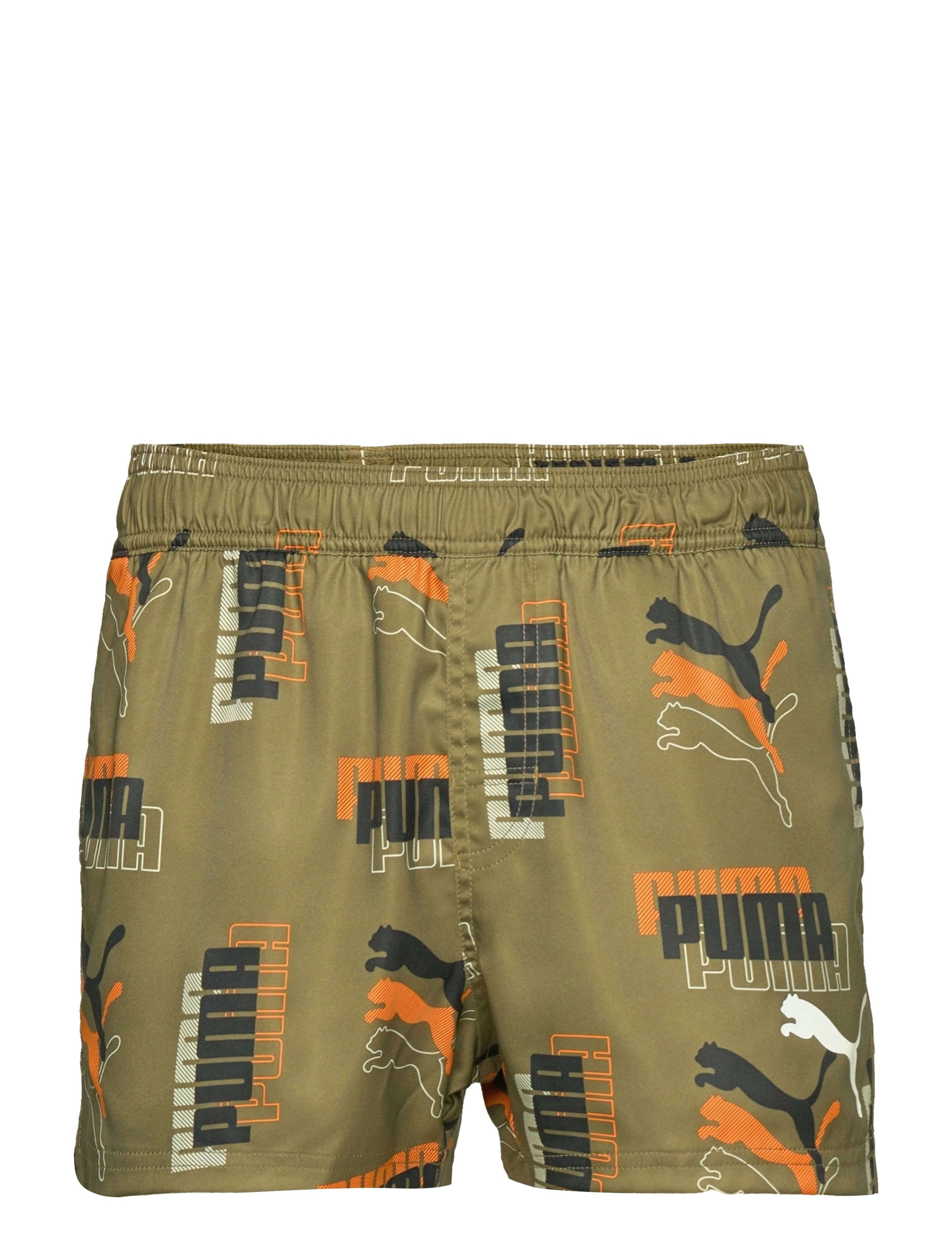 PUMA SWIM MEN LOGO PRINT SHORT - MOSS GREEN COMBO