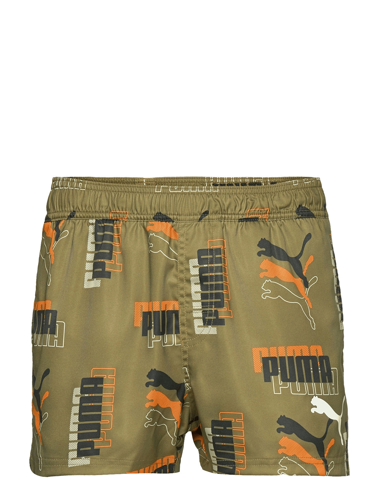 PUMA SWIM MEN LOGO PRINT SHORT - MOSS GREEN COMBO