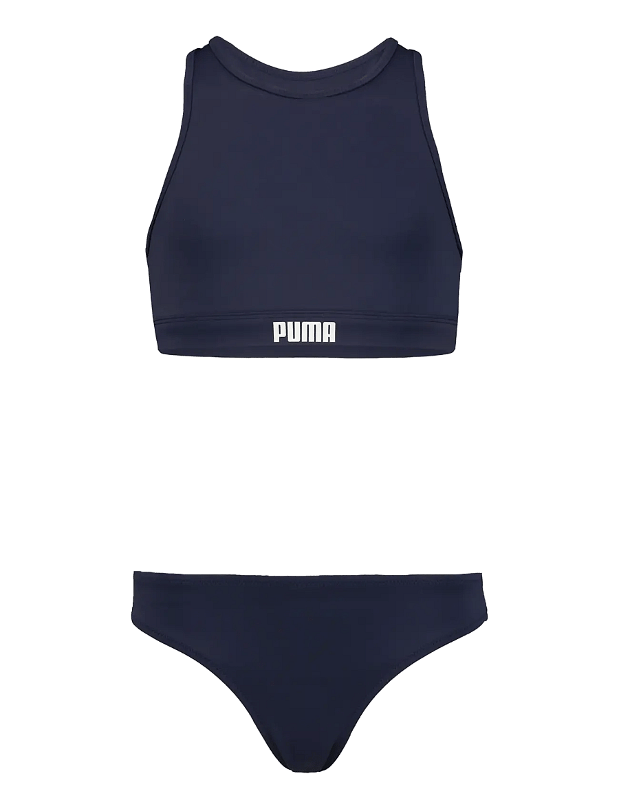 Puma Swim - PUMA SWIM GIRLS RACERBACK BIKINI SET 1P - maudymosi kostiumėliai - navy - 0