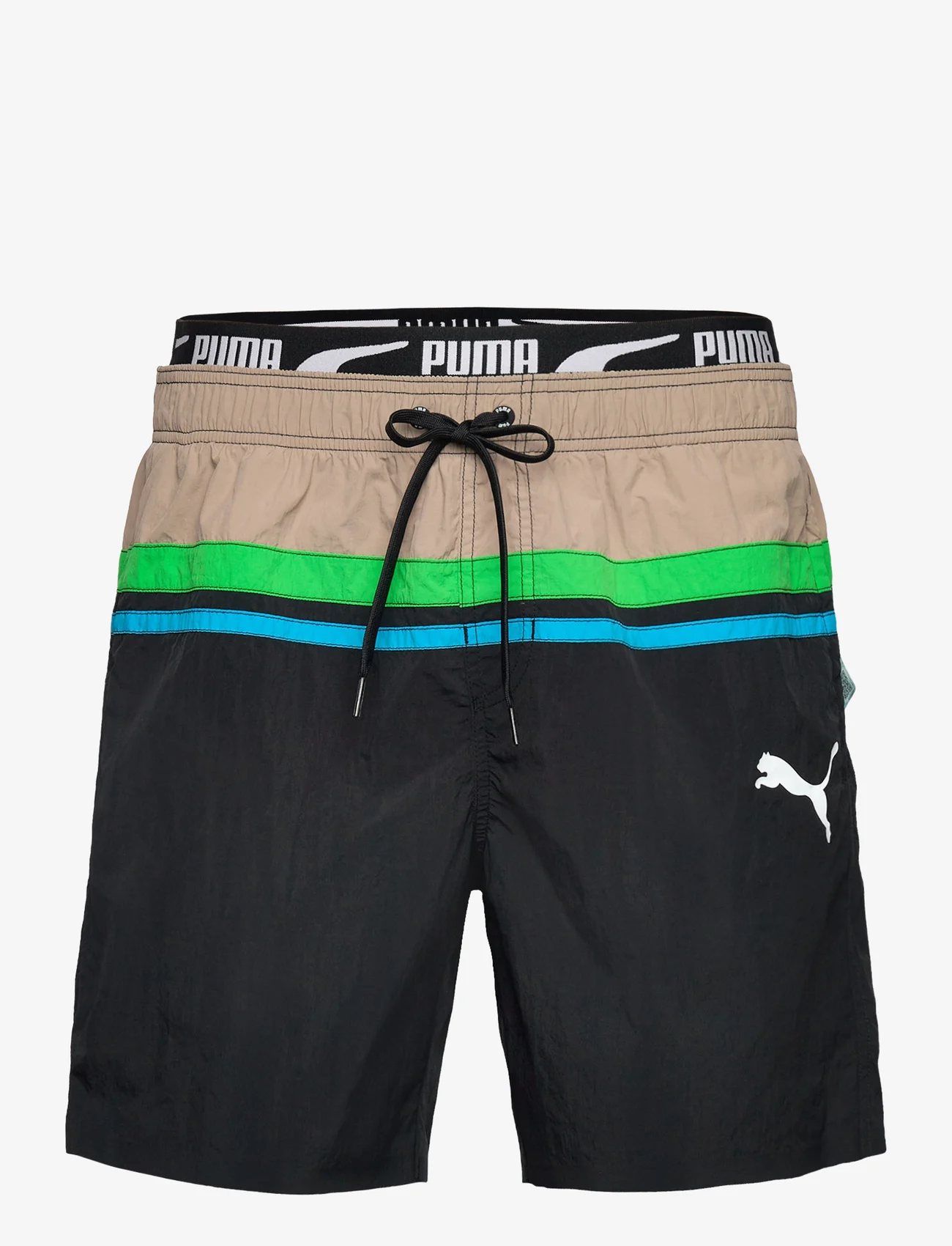 Puma Swim - PUMA SWIM MEN HERITAGE MID SHORTS 1 - swim shorts - beige combo - 0