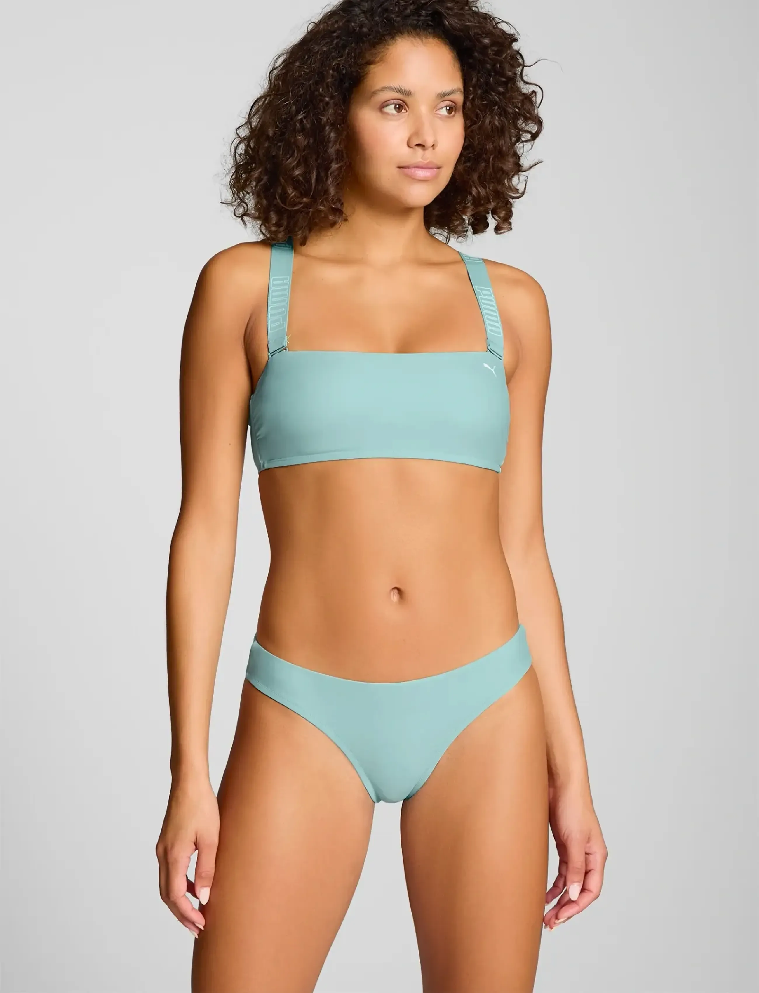 Puma Swim Women Bandeau Top 1P, XS, Bikini Oberteile, Blau - Bikinitops, Frauen