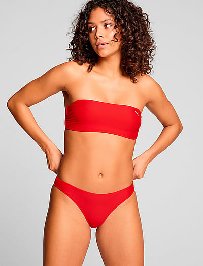 Puma Swim PUMA SWIM WOMEN BANDEAU TOP 1P - PUMA Swim - RED / red