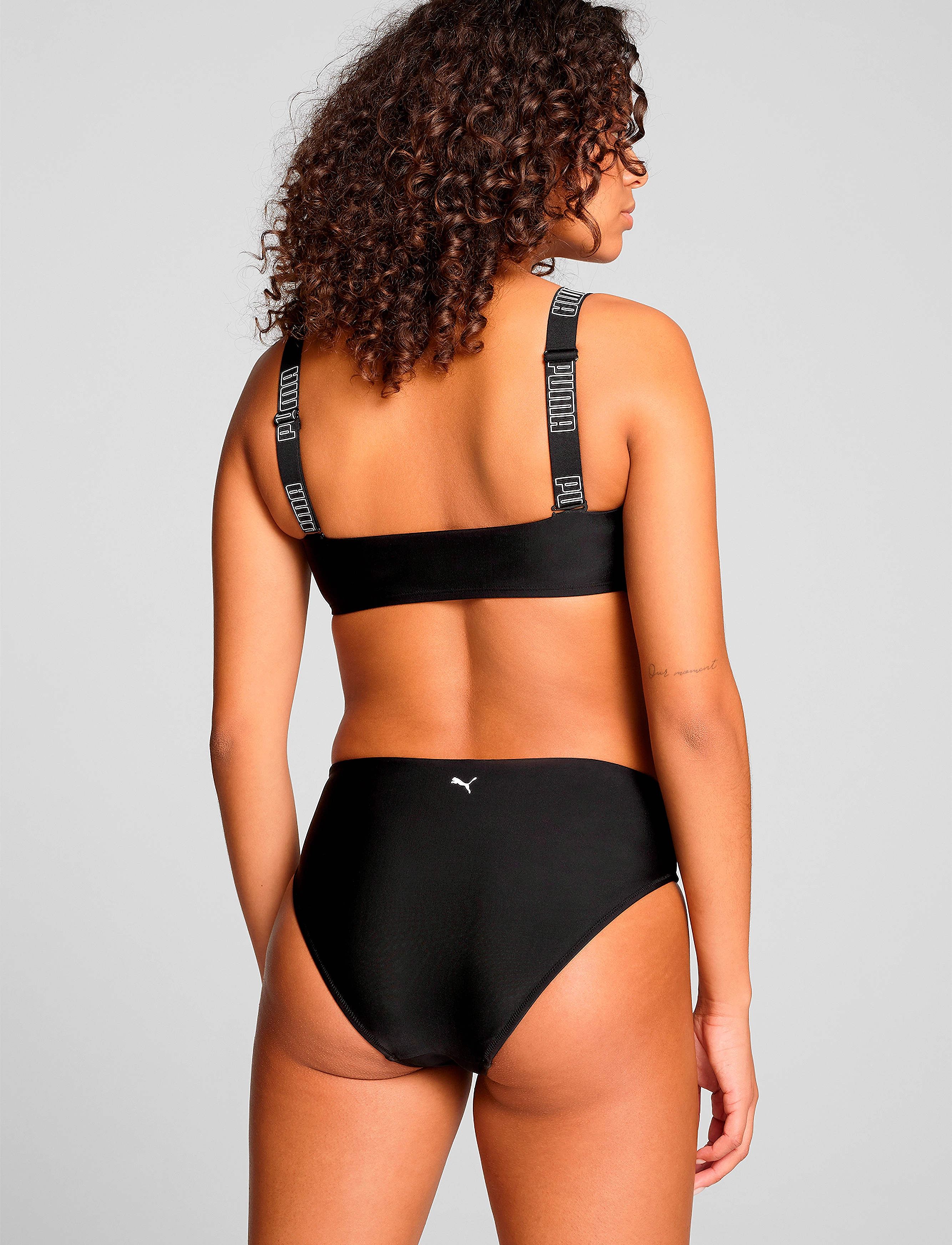 Puma Swim - PUMA SWIM WOMEN HIGH WAIST BRIEFS 1P - bikinis - black - 3