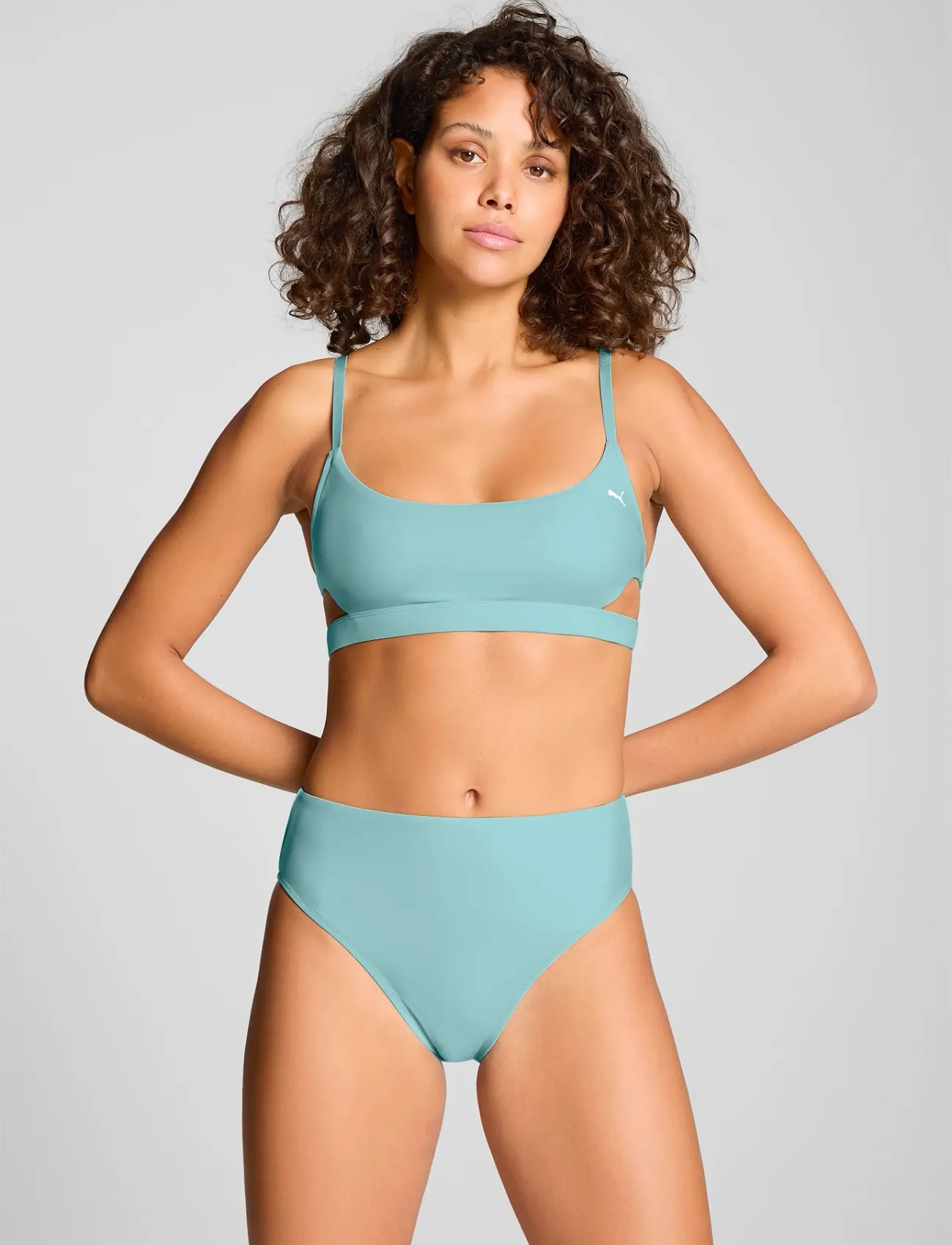 Puma Swim Women High Waist Briefs 1P, XS, Bikini Unterteile, Blau - Bikinis, Frauen