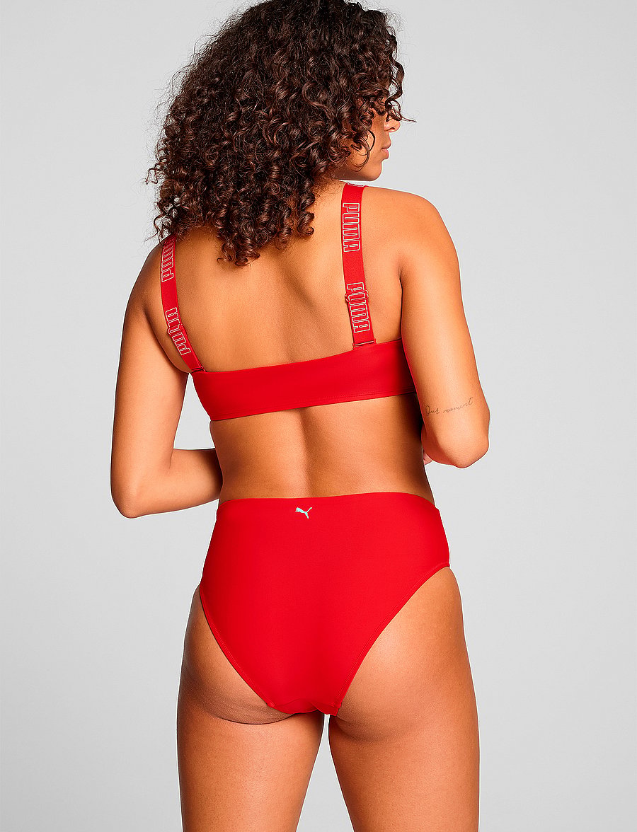 Puma Swim - PUMA SWIM WOMEN HIGH WAIST BRIEFS 1P - sport-bademode - red - 3
