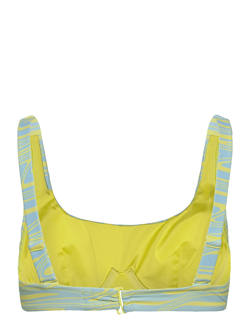 Puma Swim - PUMA SWIM WOMEN PRINTED SCOOP TOP 1P - sportiga badkläder - lemon / mint - 1