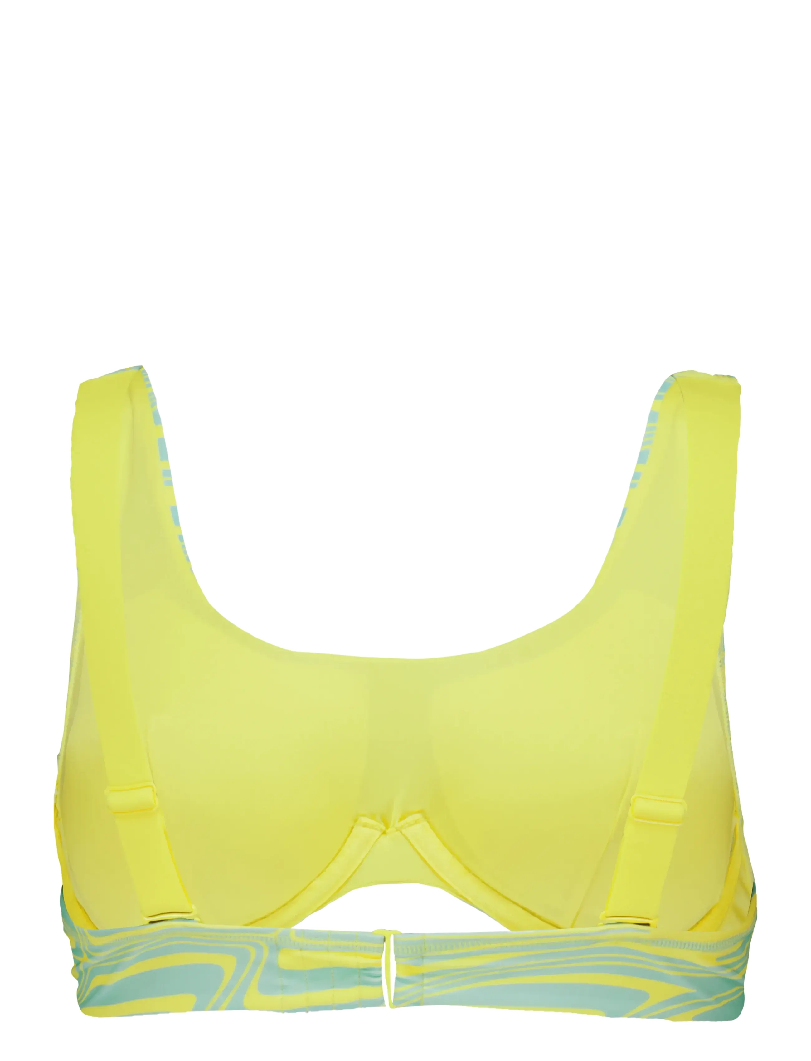Puma Swim - PUMA SWIM WOMEN PRINTED SCOOP TOP 1P - bikinis - lemon / mint - 2