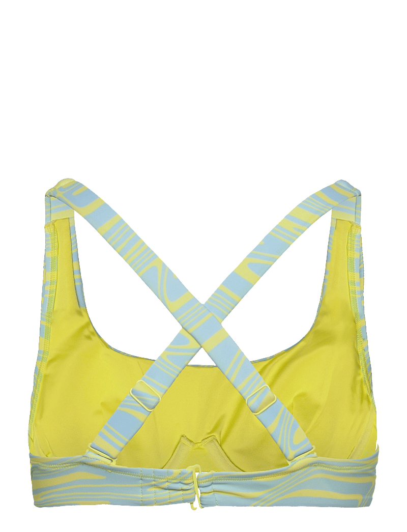 Puma Swim - PUMA SWIM WOMEN PRINTED SCOOP TOP 1P - sportiga badkläder - lemon / mint - 2
