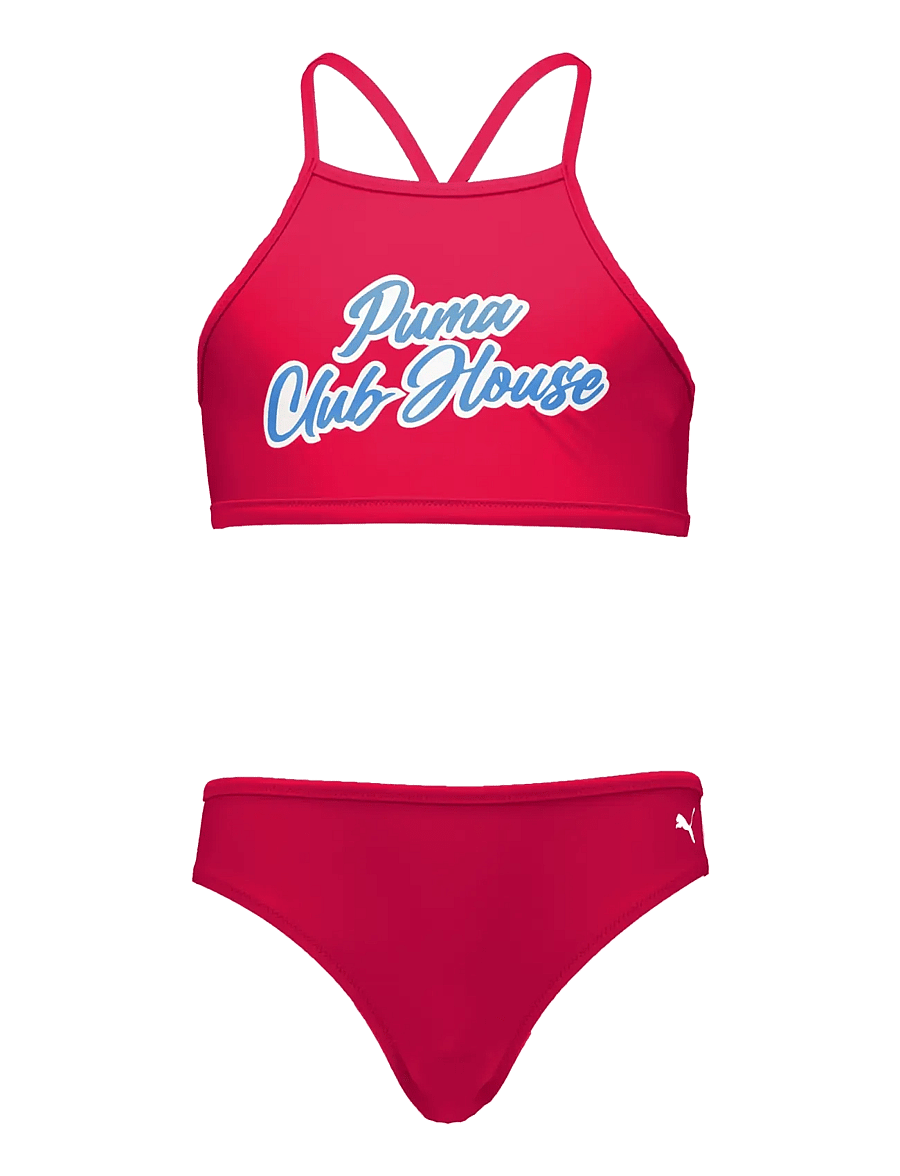 Puma Swim - PUMA SWIM GIRLS CLUB HOUSE BIKINI SET 1P - bikinis - bright red - 0