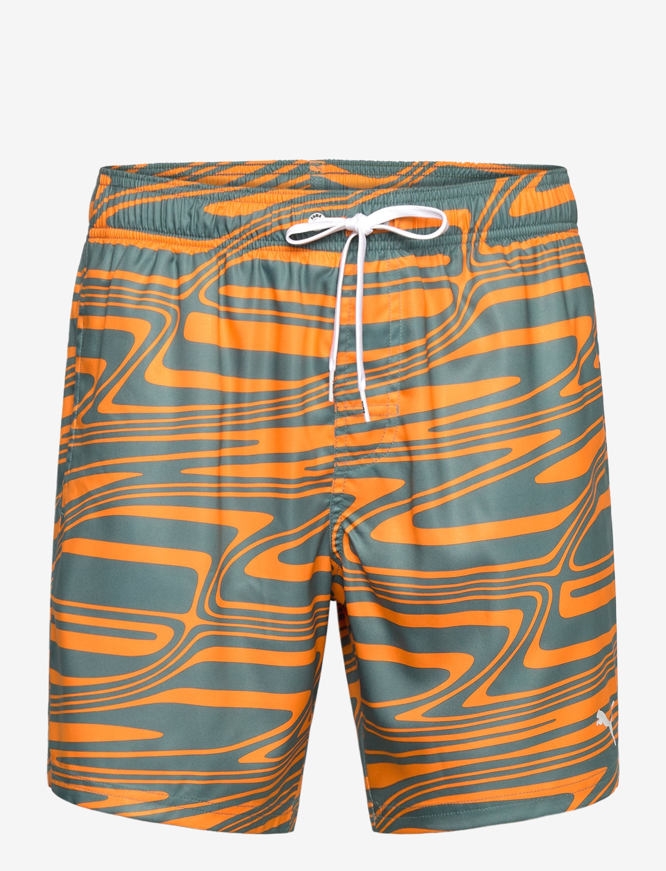 Puma Swim - PUMA SWIM MEN FORMSTRIP MID SHORTS 1P - badebukser - orange / dark sage - 0
