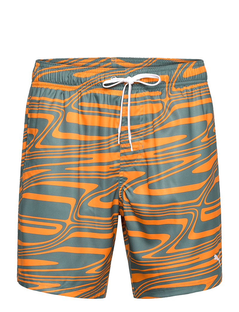 Puma Swim - PUMA SWIM MEN FORMSTRIP MID SHORTS 1P - badebukser - orange / dark sage - 0