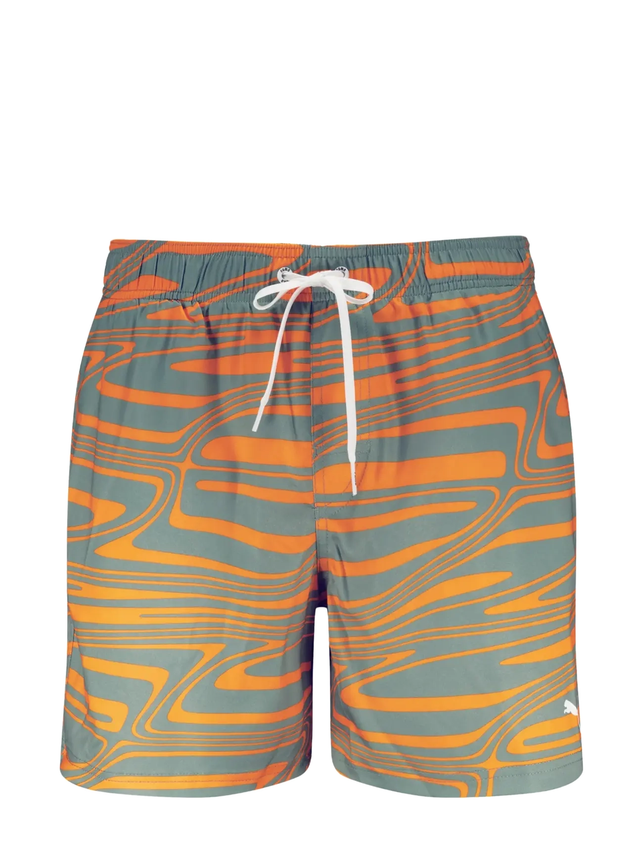 Puma Swim - PUMA SWIM MEN FORMSTRIP MID SHORTS 1P - orange / dark sage - 1