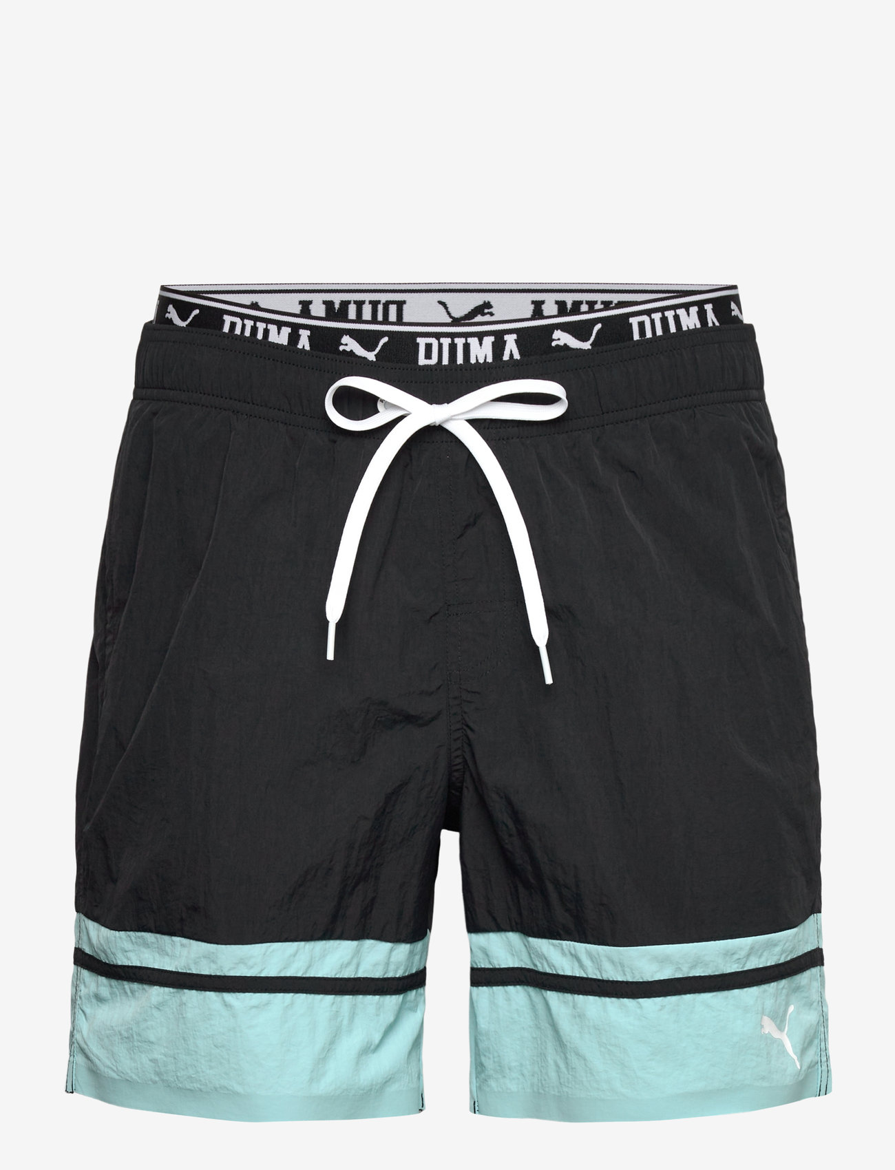 Puma Swim - PUMA SWIM MEN COLOUR BLOCK MID SHORTS 1P - badebukser - black / mint - 0