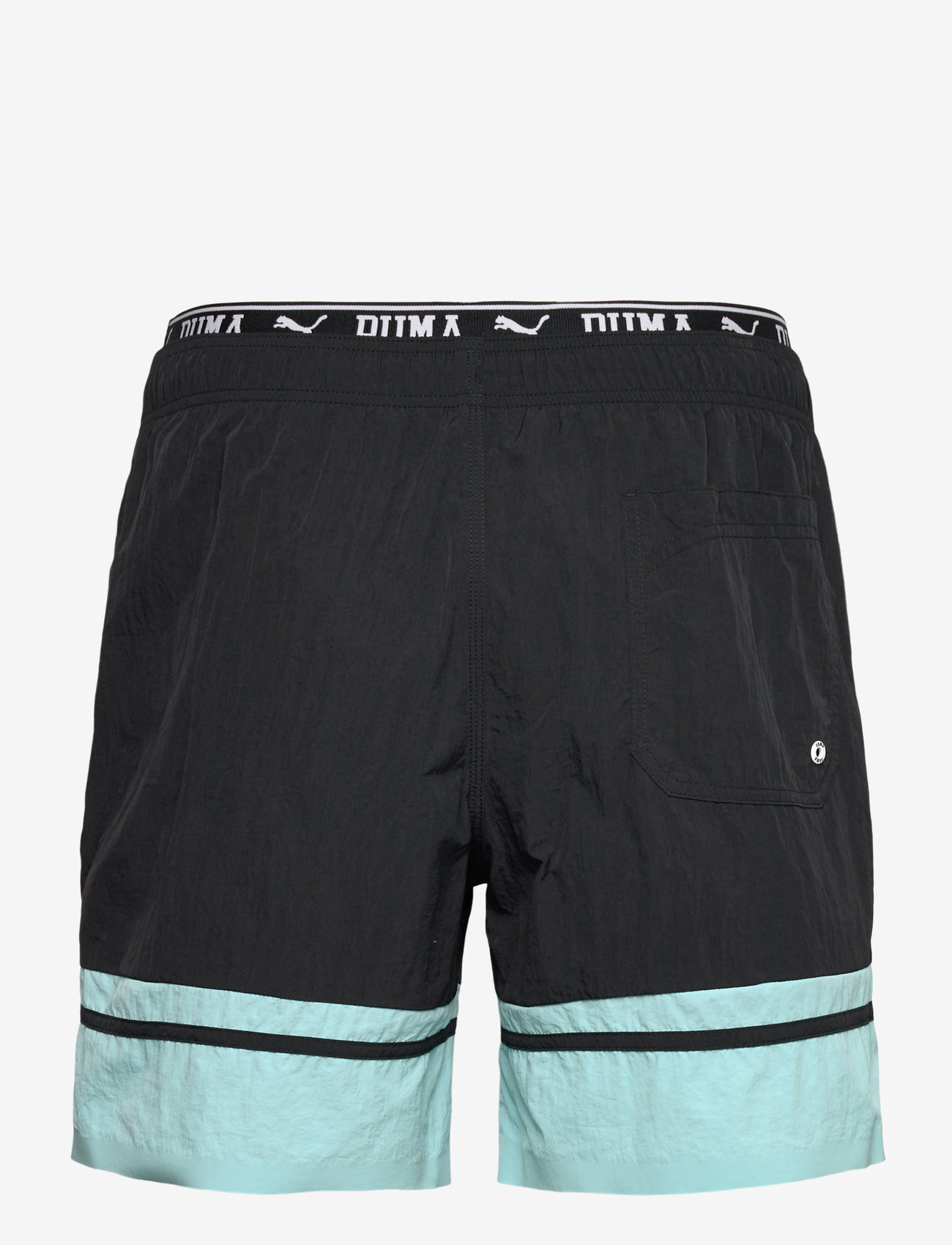 Puma Swim - PUMA SWIM MEN COLOUR BLOCK MID SHORTS 1P - badebukser - black / mint - 1