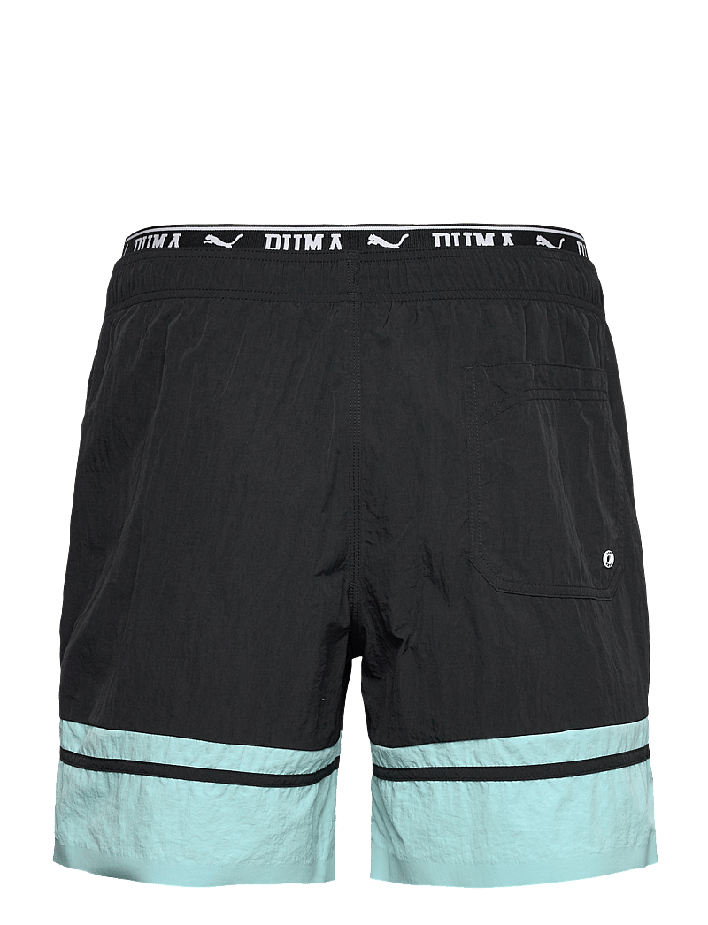 Puma Swim - PUMA SWIM MEN COLOUR BLOCK MID SHORTS 1P - badehosen - black / mint - 1
