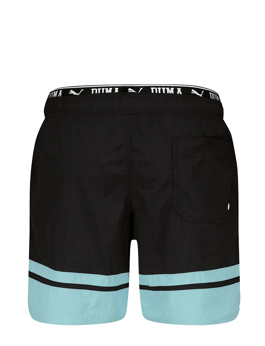 Puma Swim - PUMA SWIM MEN COLOUR BLOCK MID SHORTS 1P - black / mint - 2