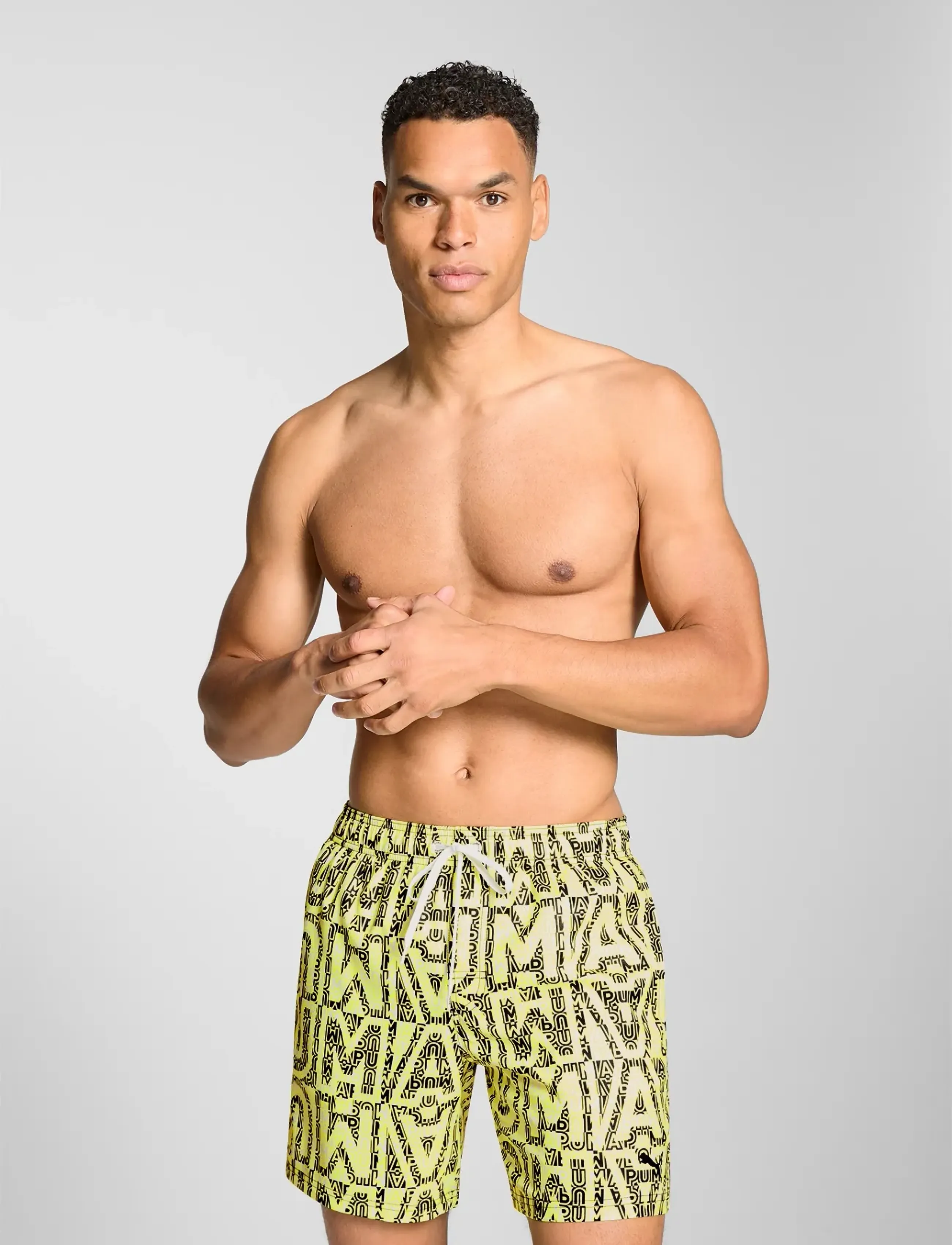 Puma Swim PUMA SWIM MEN PRINTED MID SHORTS 1P - Alles anzeigen - LEMON / BLACK / green
