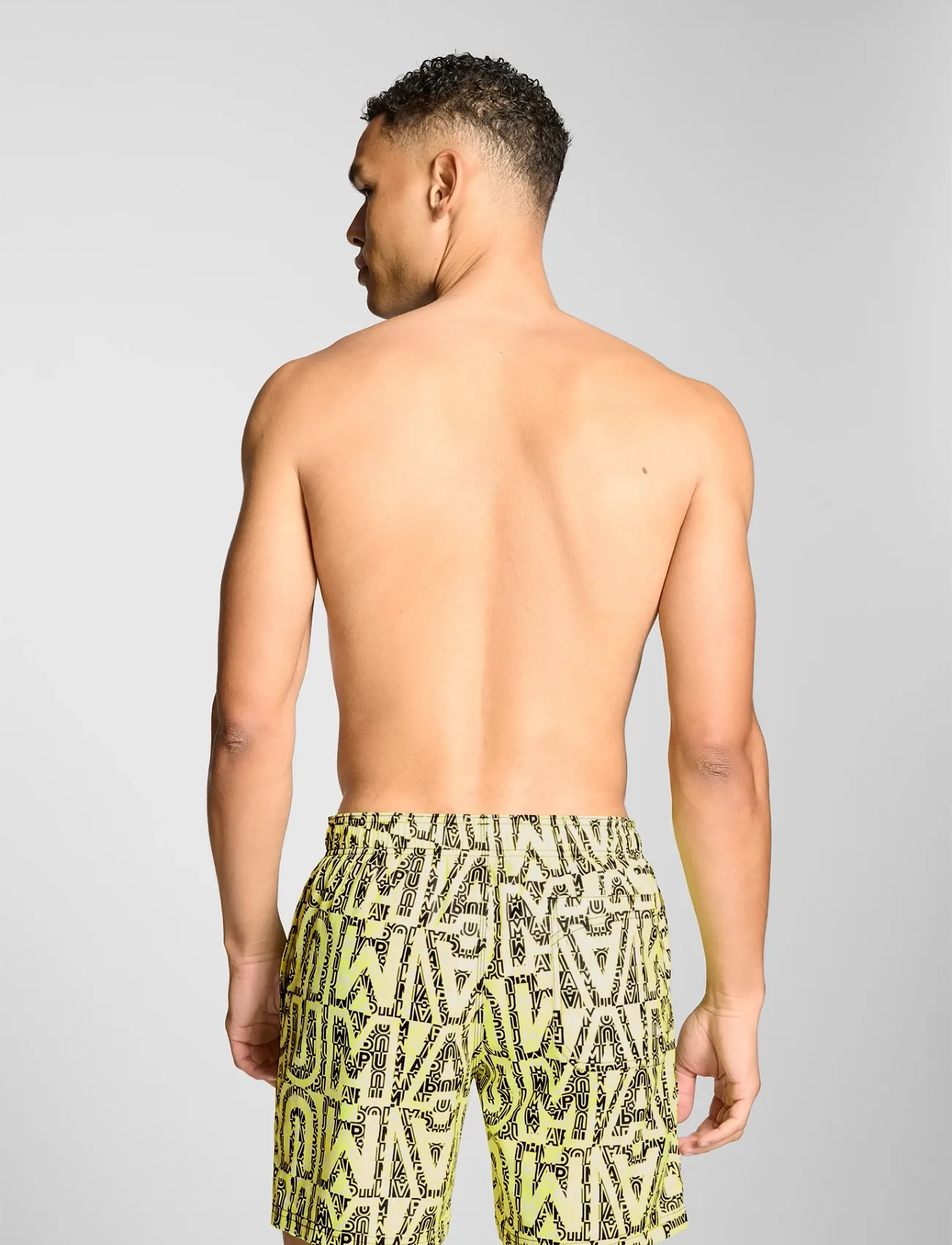 Puma Swim - PUMA SWIM MEN PRINTED MID SHORTS 1P - lemon / black - 3