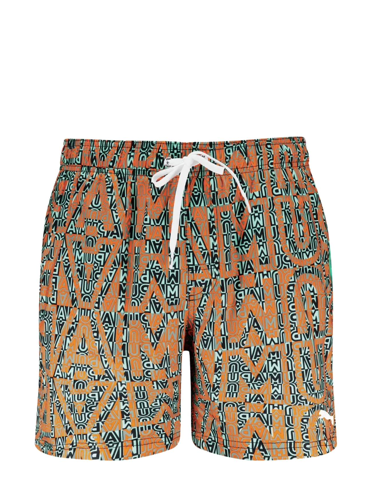 Puma Swim - PUMA SWIM MEN PRINTED MID SHORTS 1P - badehosen - orange / mint - 1