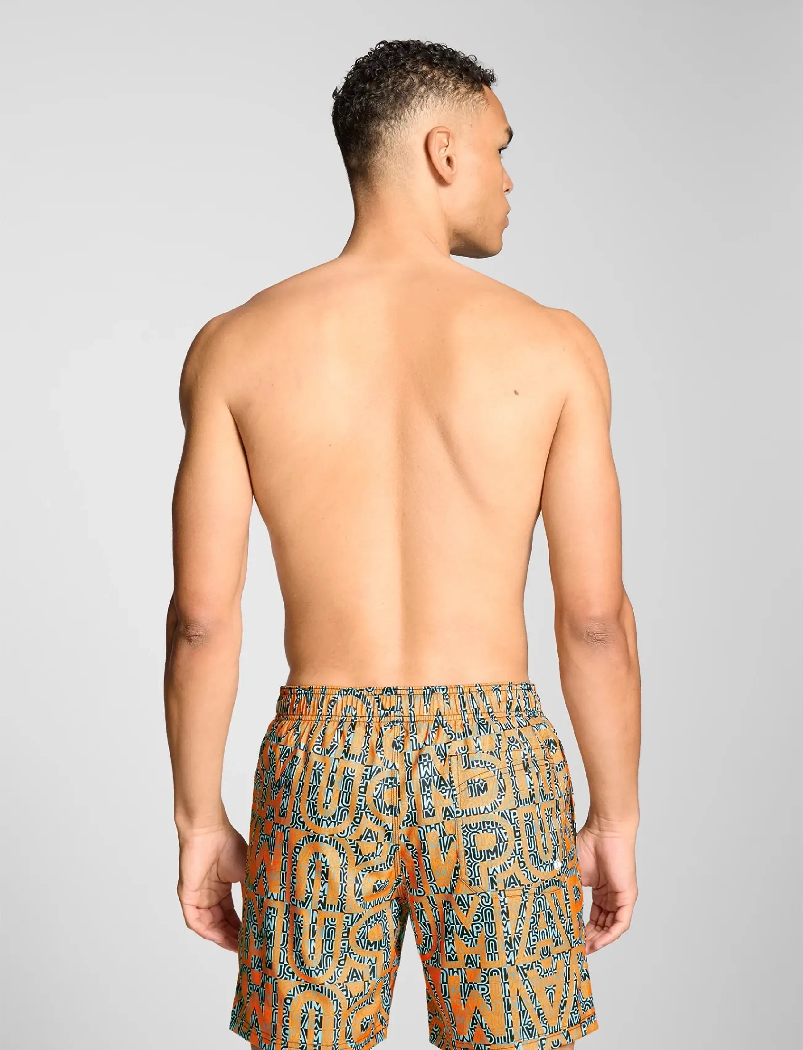 Puma Swim - PUMA SWIM MEN PRINTED MID SHORTS 1P - badehosen - orange / mint - 3