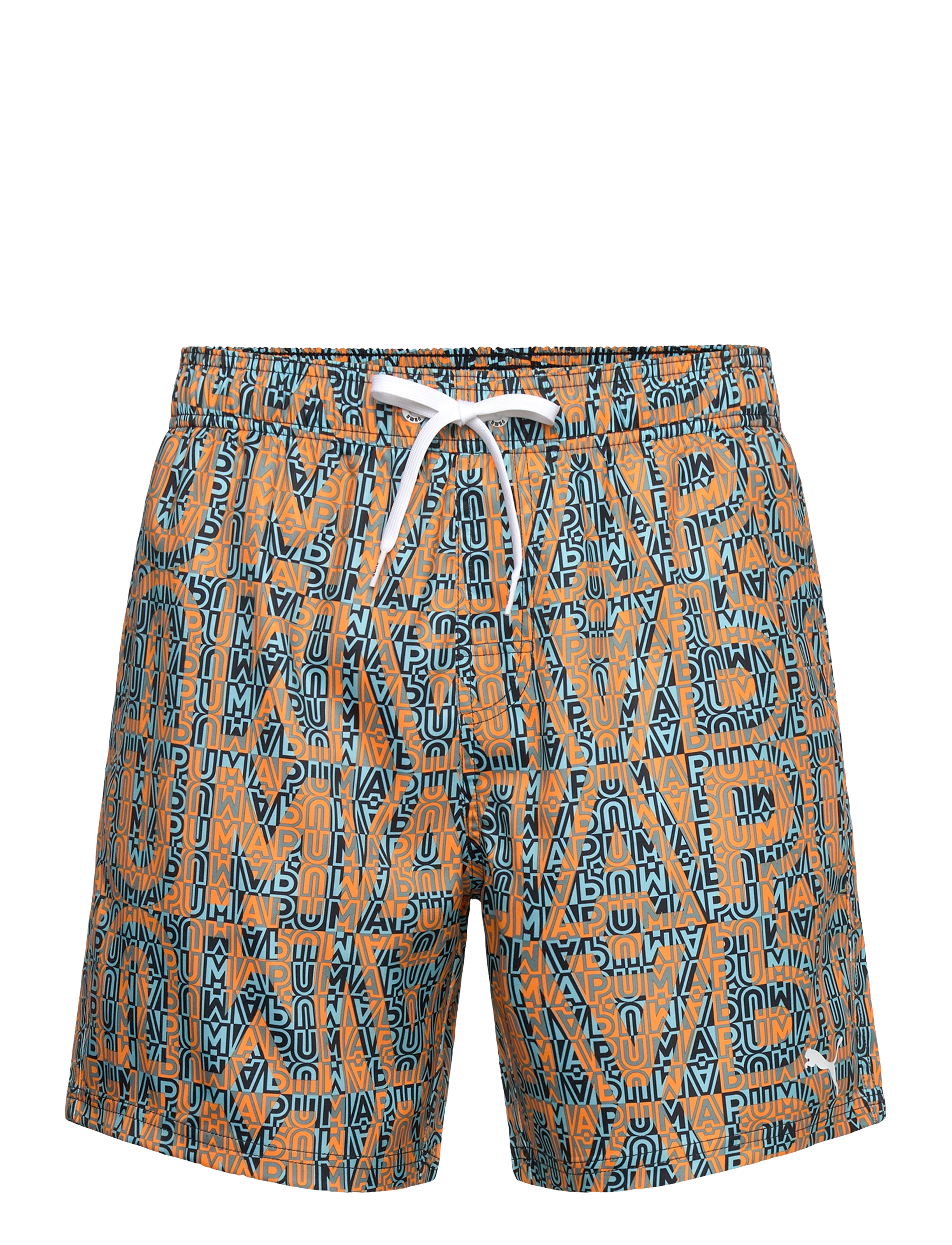 Puma Swim - PUMA SWIM MEN PRINTED MID SHORTS 1P - lühikesed ujumispüksid - orange / mint - 2
