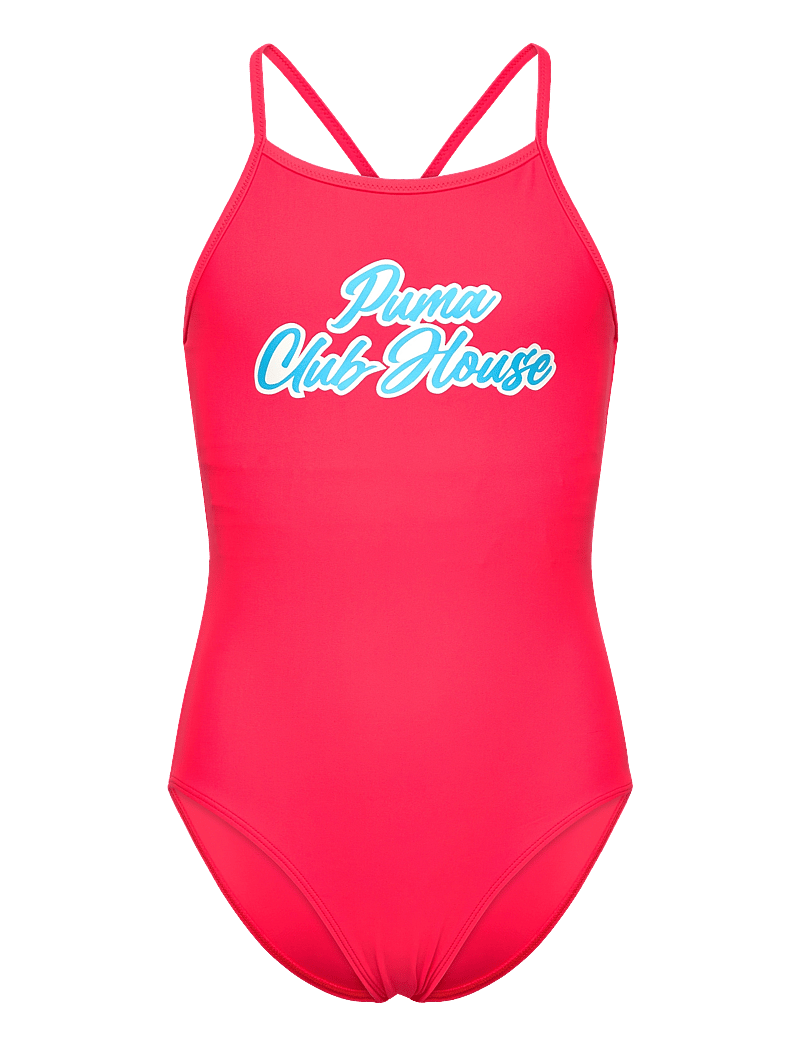 Puma Swim - PUMA SWIM GIRLS CLUB HOUSE SWIMSUIT 1P - baddräkter - bright red - 0