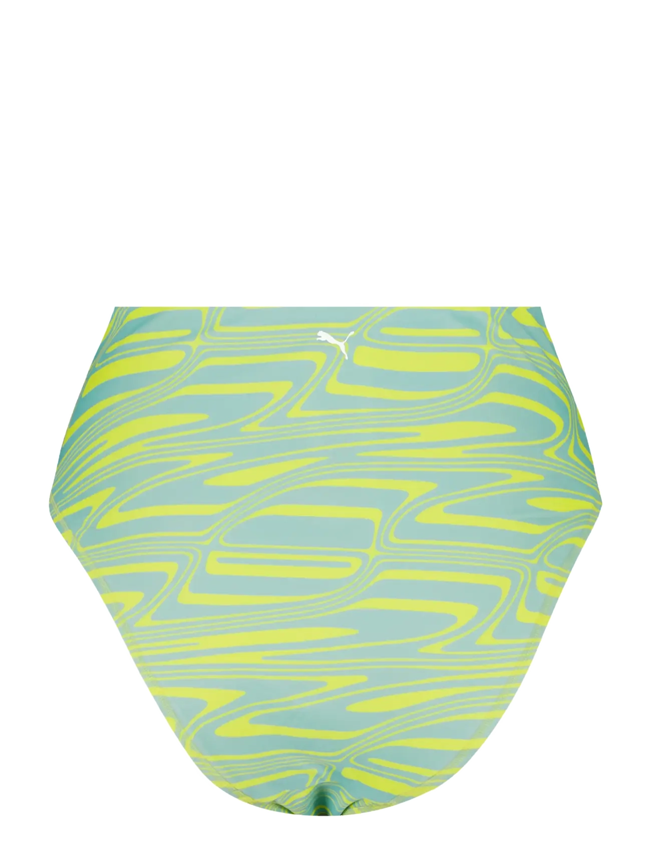 Puma Swim - PUMA SWIM WOMEN PRINTED HIGH BRIEFS 1P - bikinis - lemon / mint - 2