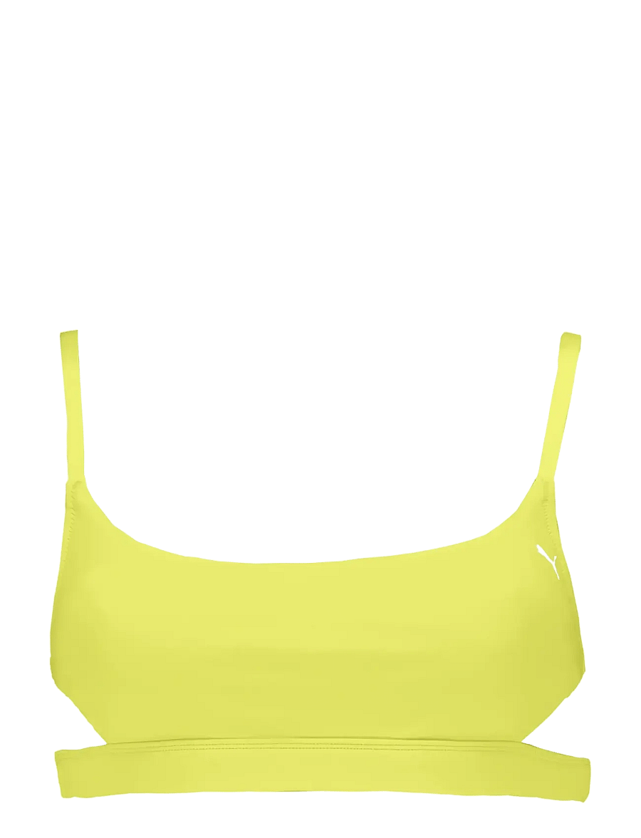 Puma Swim - PUMA SWIM WOMEN PEEKABOO TOP 1P - bikinis - lemon yellow - 0