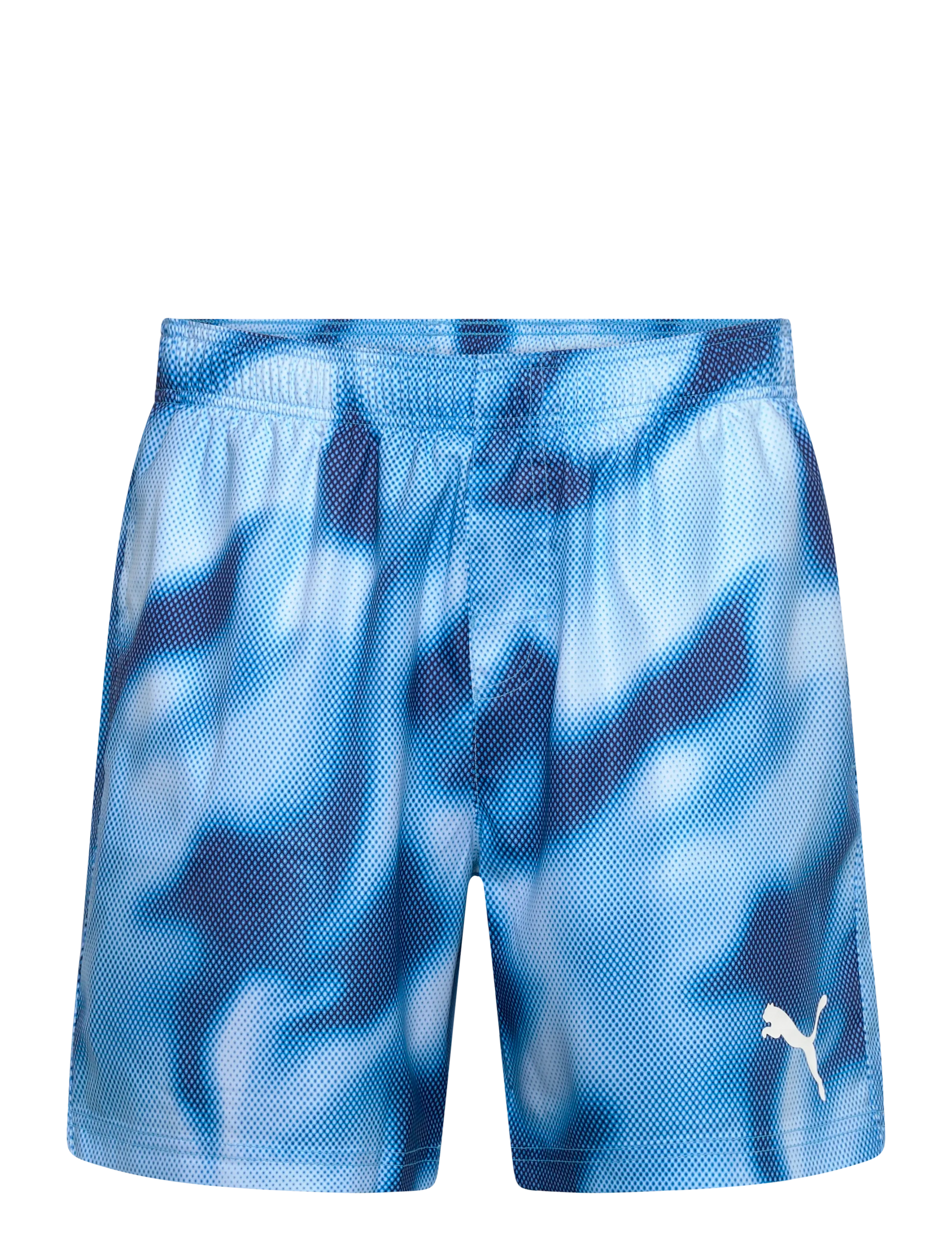 Puma Swim Men Printed Rasterized Mid Shorts 1P, Mænd, Mønstrede Midt Badeshorts, Blå, Str: L