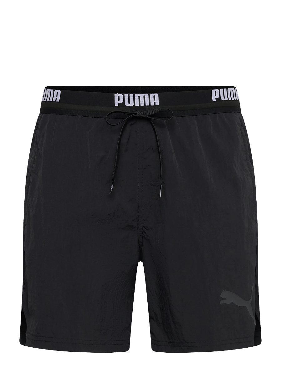 Puma Swim - PUMA SWIM MEN CRINKLE MID SHORTS 1P - badehosen - black - 0