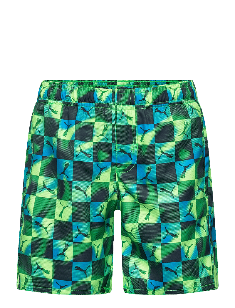 Puma Swim - PUMA SWIM BOYS PRINTED CAT MID SHORTS 1P - badehosen - green / blue / lemon - 0