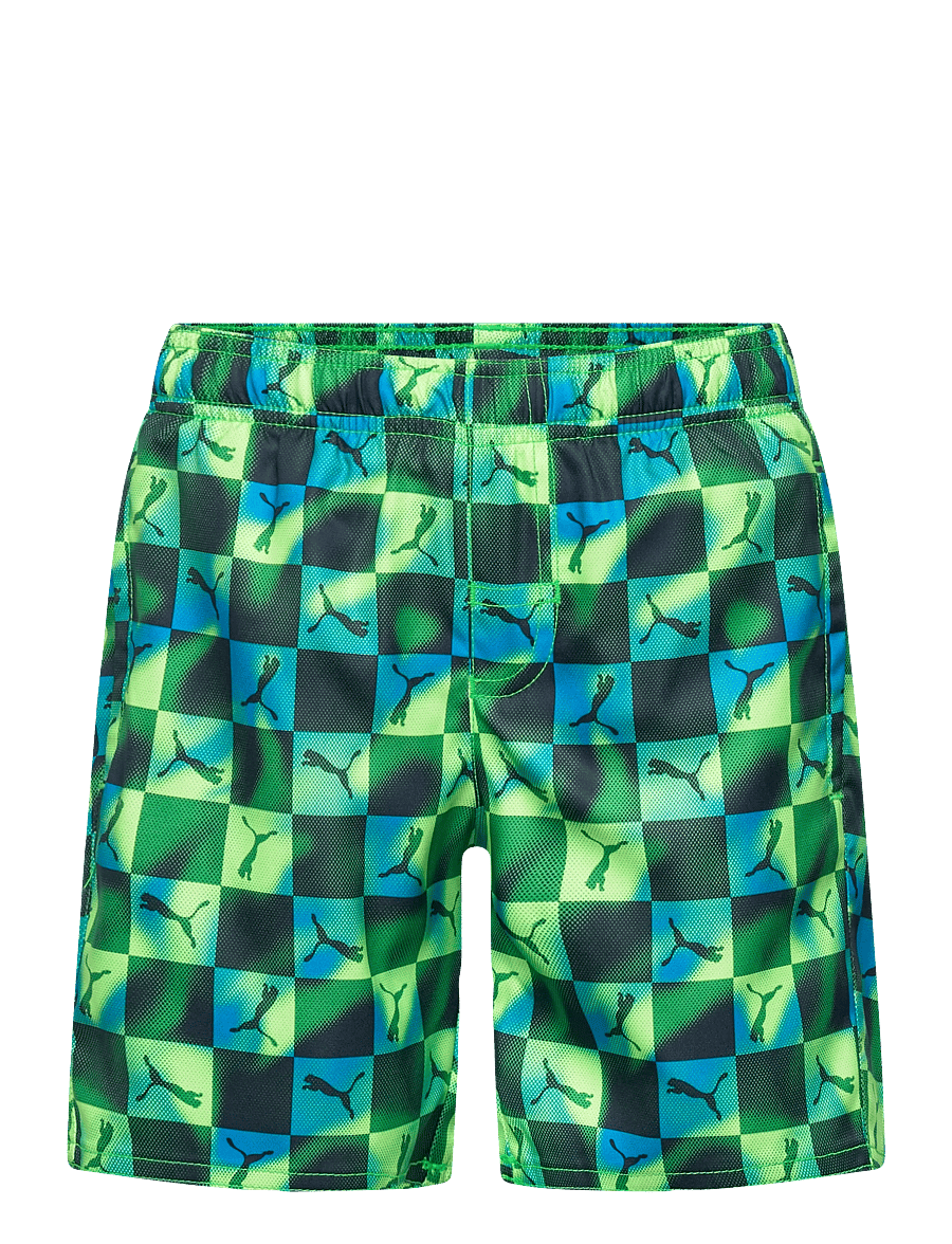 Puma Swim - PUMA SWIM BOYS PRINTED CAT MID SHORTS 1P - green / blue / lemon - 0