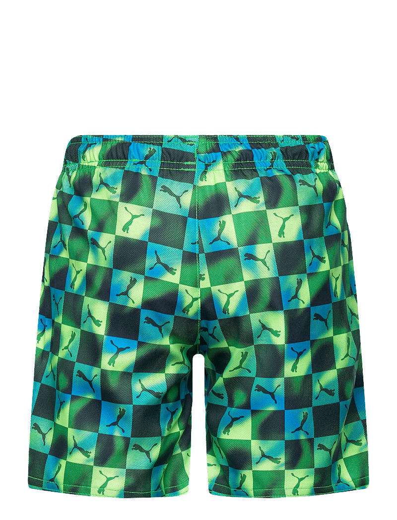 Puma Swim - PUMA SWIM BOYS PRINTED CAT MID SHORTS 1P - badehosen - green / blue / lemon - 1