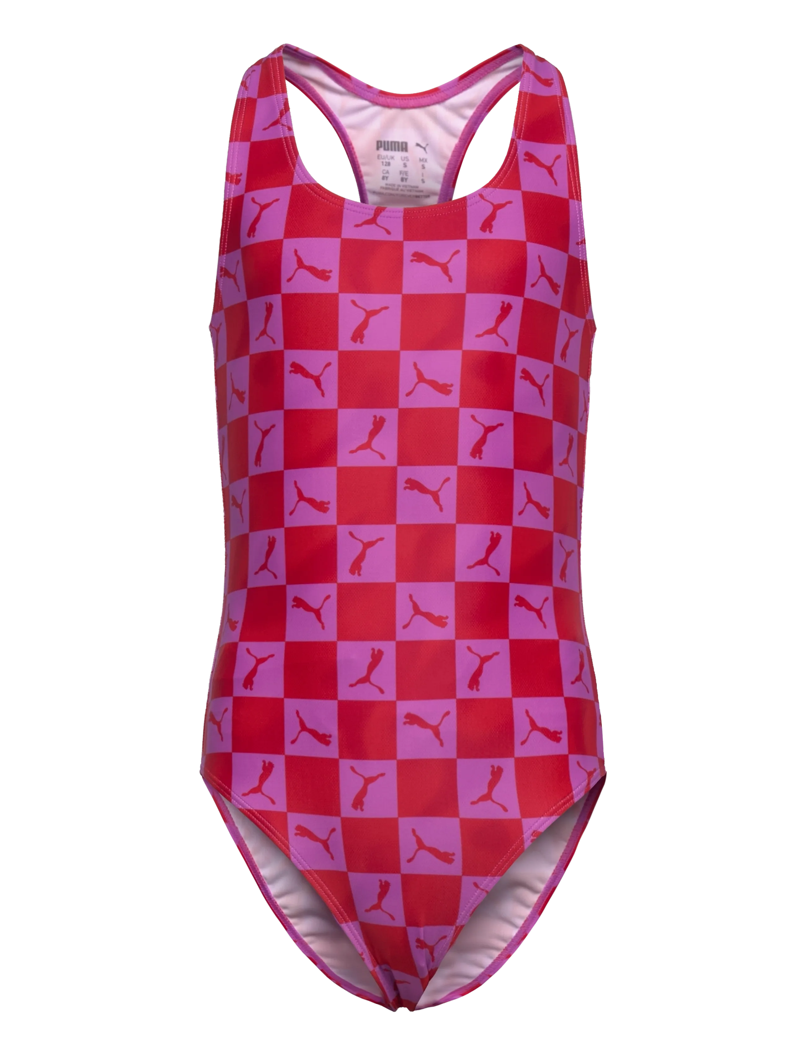 Puma Swim PUMA SWIM GIRLS PRINTED CAT SWIMSUIT 1P - Badetoy - ELECTRIC ORCHID / RED / purple