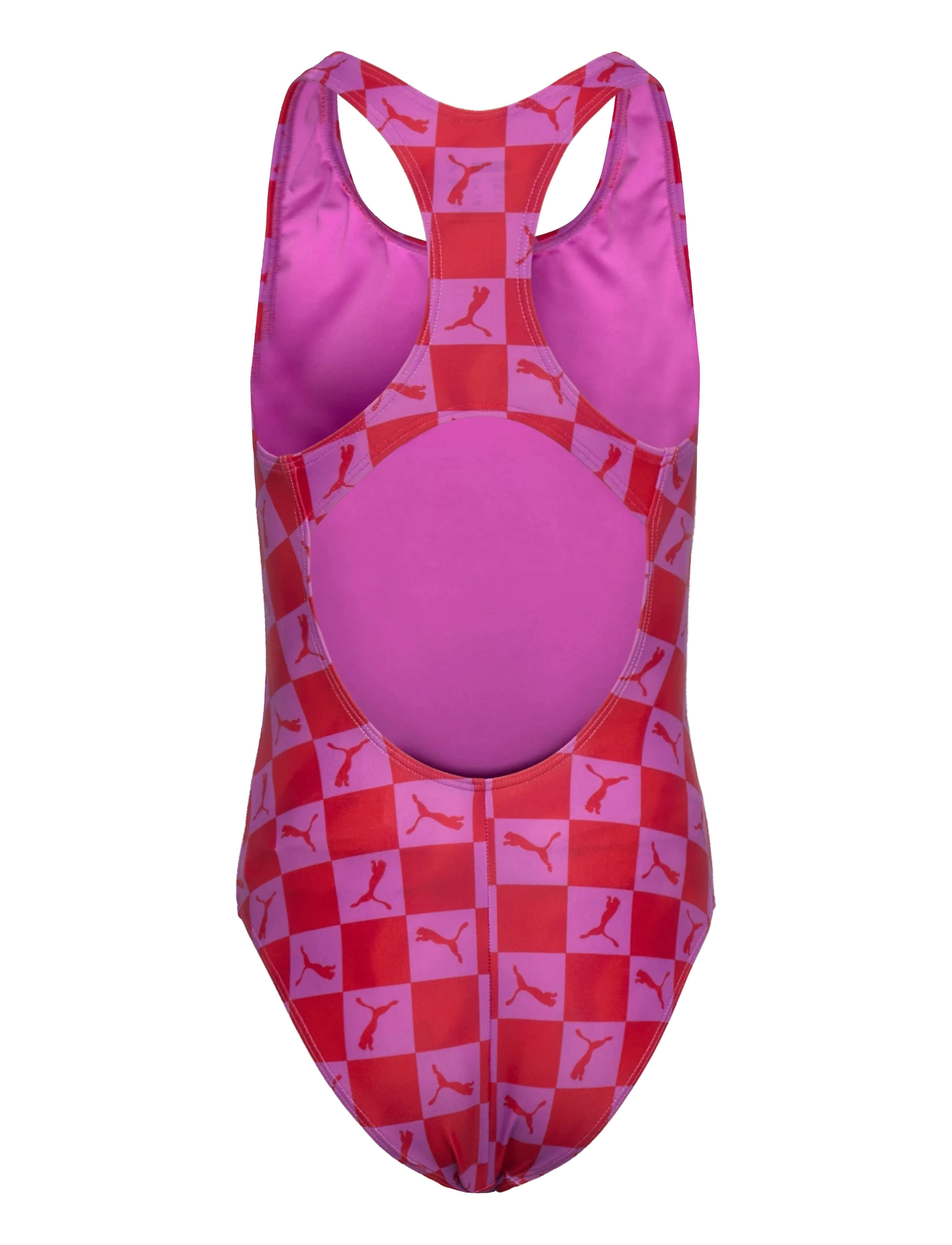 Puma Swim - PUMA SWIM GIRLS PRINTED CAT SWIMSUIT 1P - badeanzüge - electric orchid / red - 1