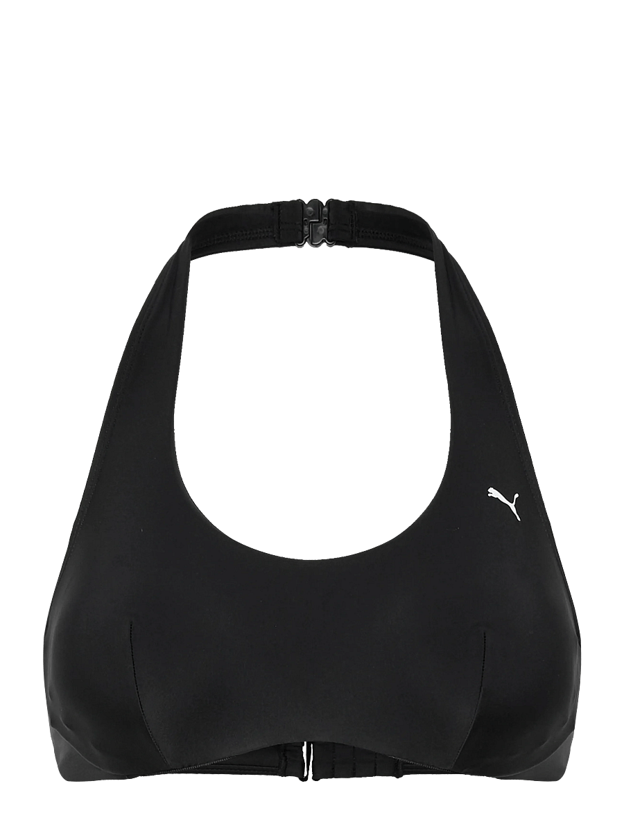 Puma Swim - PUMA SWIM WOMEN SCOOP NECK TOP 1P - bikinis - black - 3