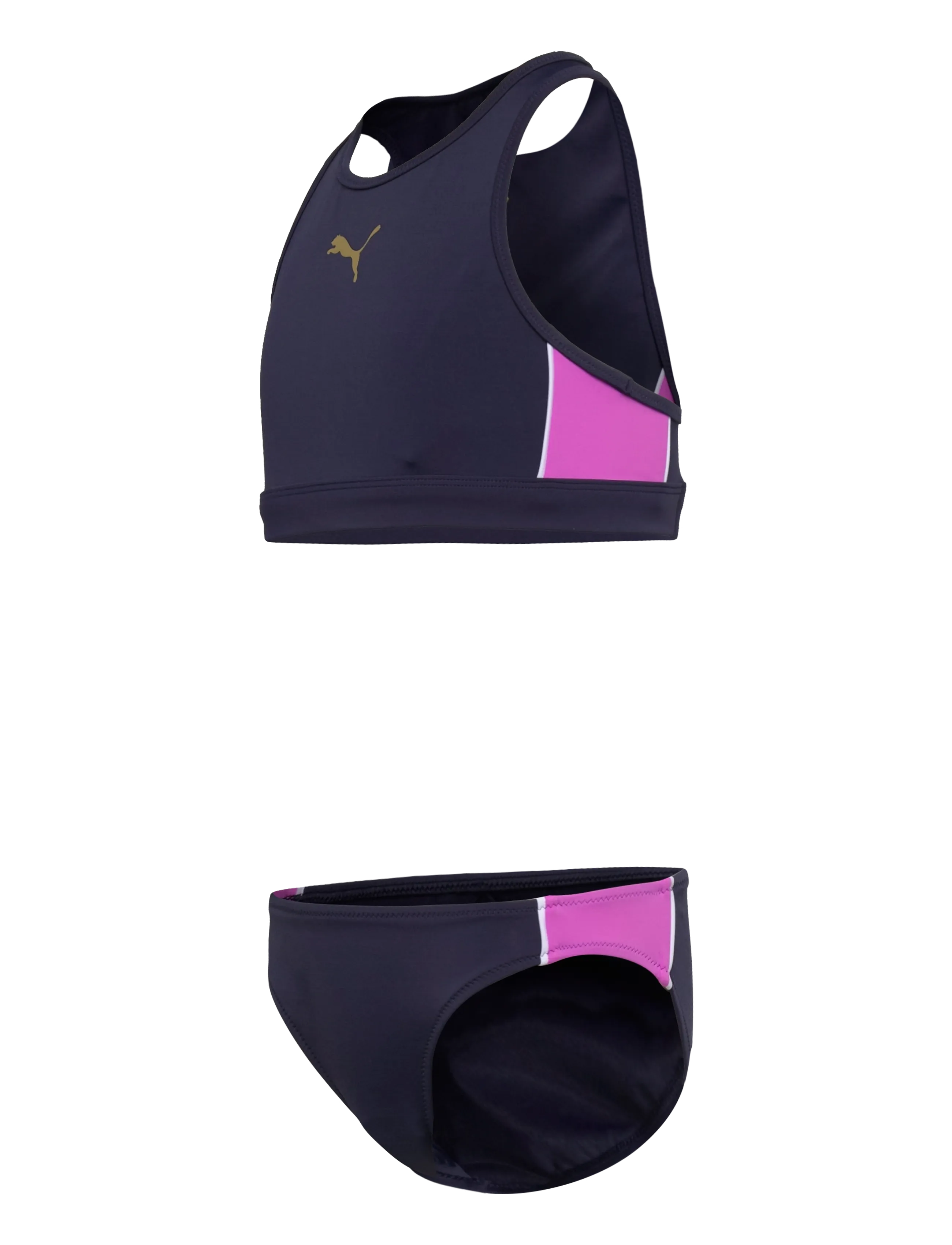 Puma Swim - PUMA SWIM GIRLS T7 BIKINI SET 1P - bikinis - navy / electric orchid - 2