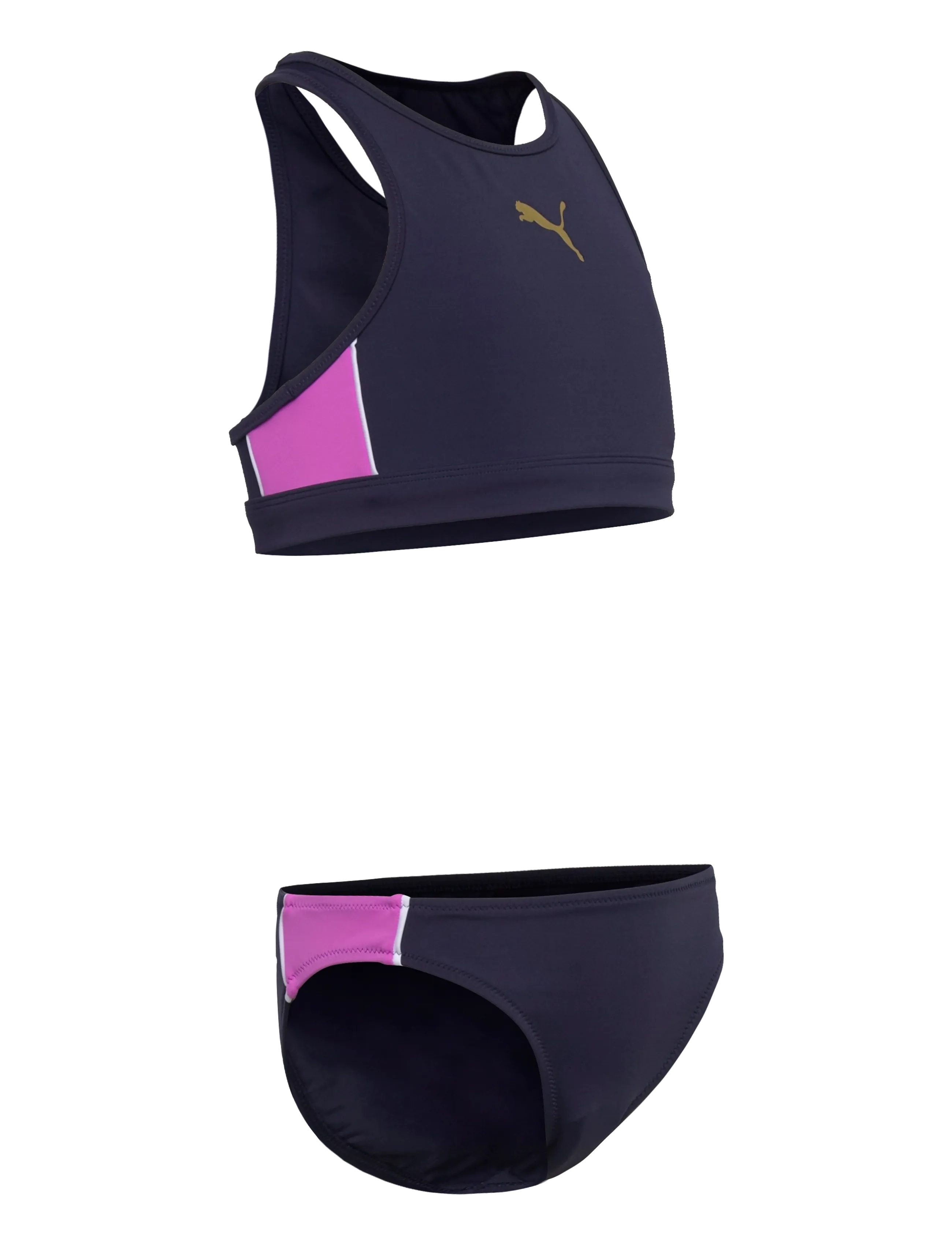 Puma Swim - PUMA SWIM GIRLS T7 BIKINI SET 1P - bikinis - navy / electric orchid - 3