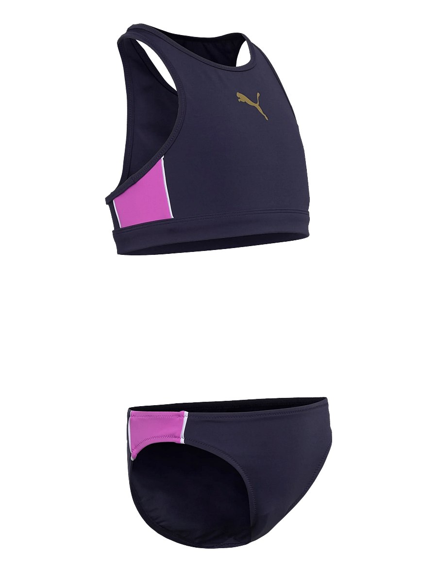 Puma Swim - PUMA SWIM GIRLS T7 BIKINI SET 1P - bikinis - navy / electric orchid - 3