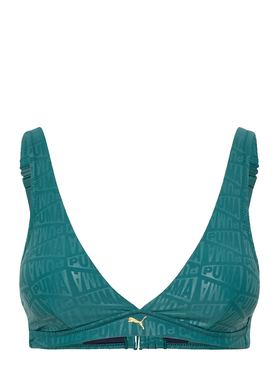 Puma Swim - PUMA SWIM WOMEN EMBOSSED V-NECK PLUNGE TOP 1P - sport-bademode - emerald ice - 0