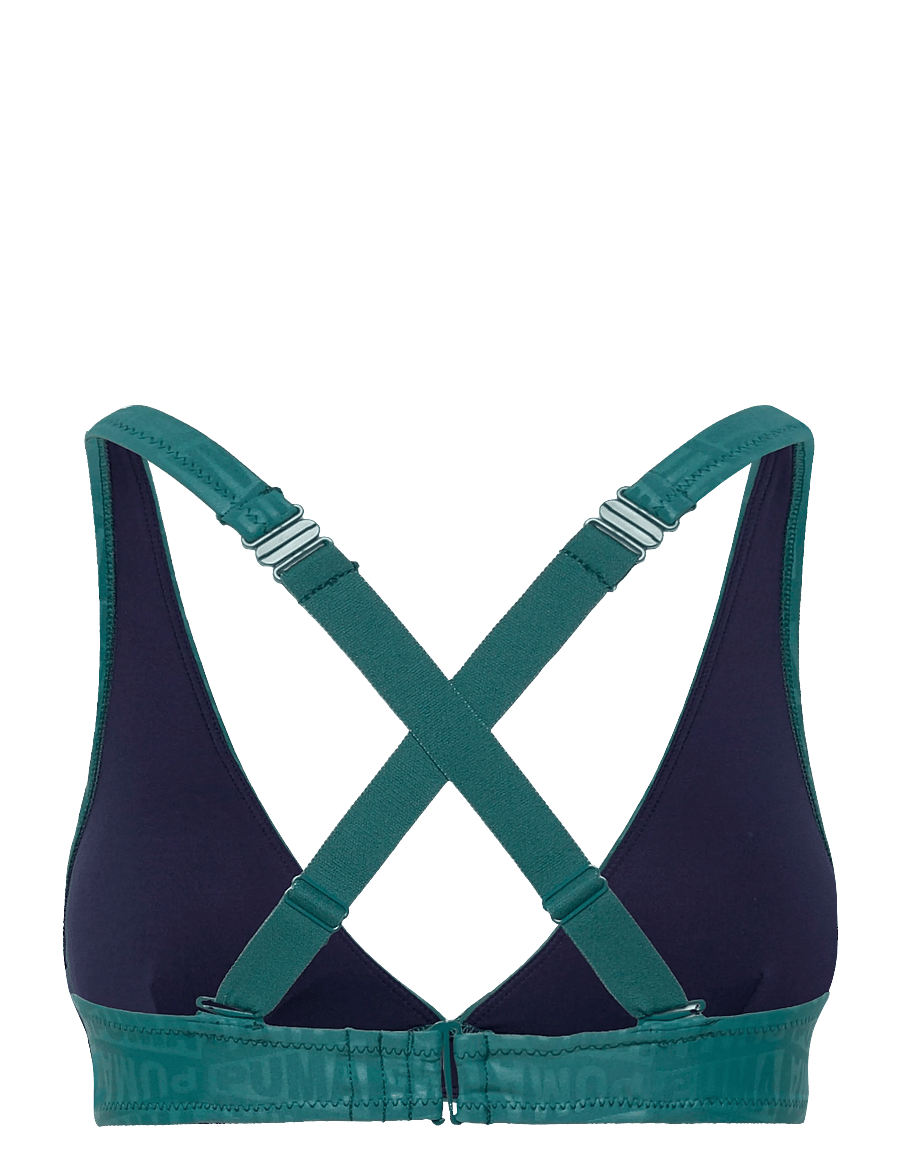 Puma Swim - PUMA SWIM WOMEN EMBOSSED V-NECK PLUNGE TOP 1P - sport-bademode - emerald ice - 1